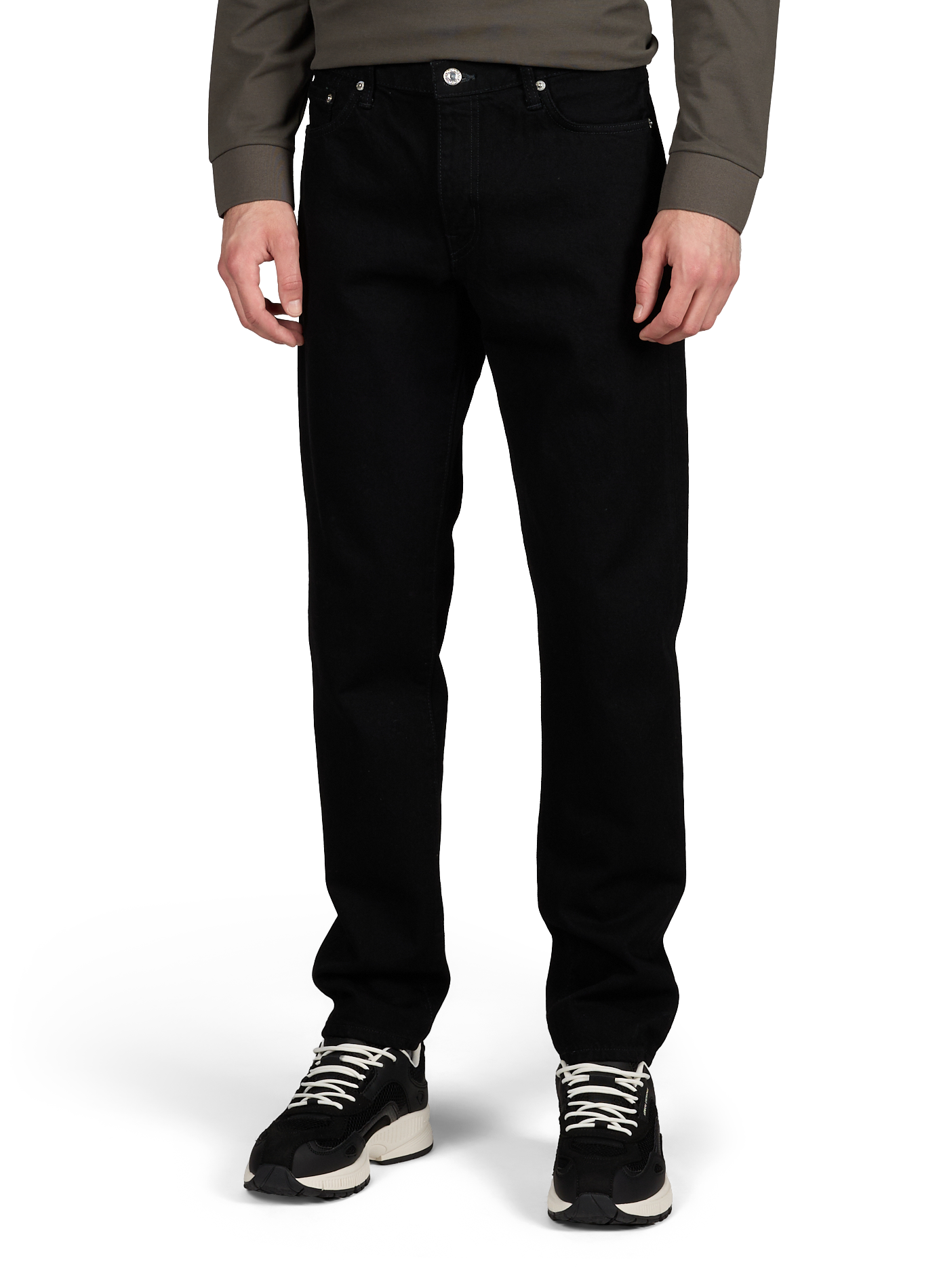 Jean droit taille mi-haute uni EDWIN Noir