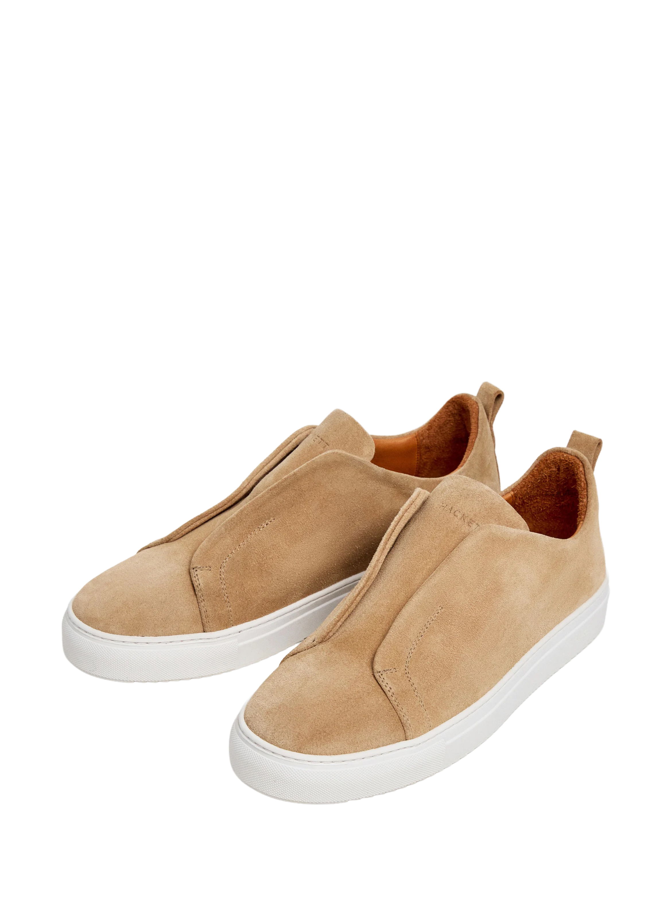 Slip-on low-top suede leather sneakers HACKETT Beige