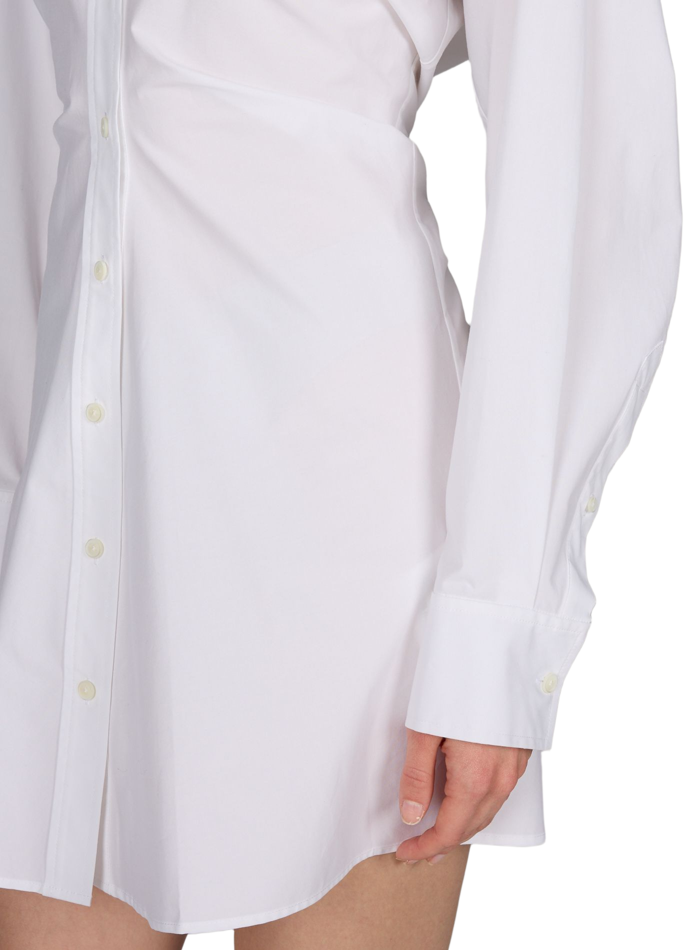 Short fitted dress with zip detail at the back ALEXANDER WANG White