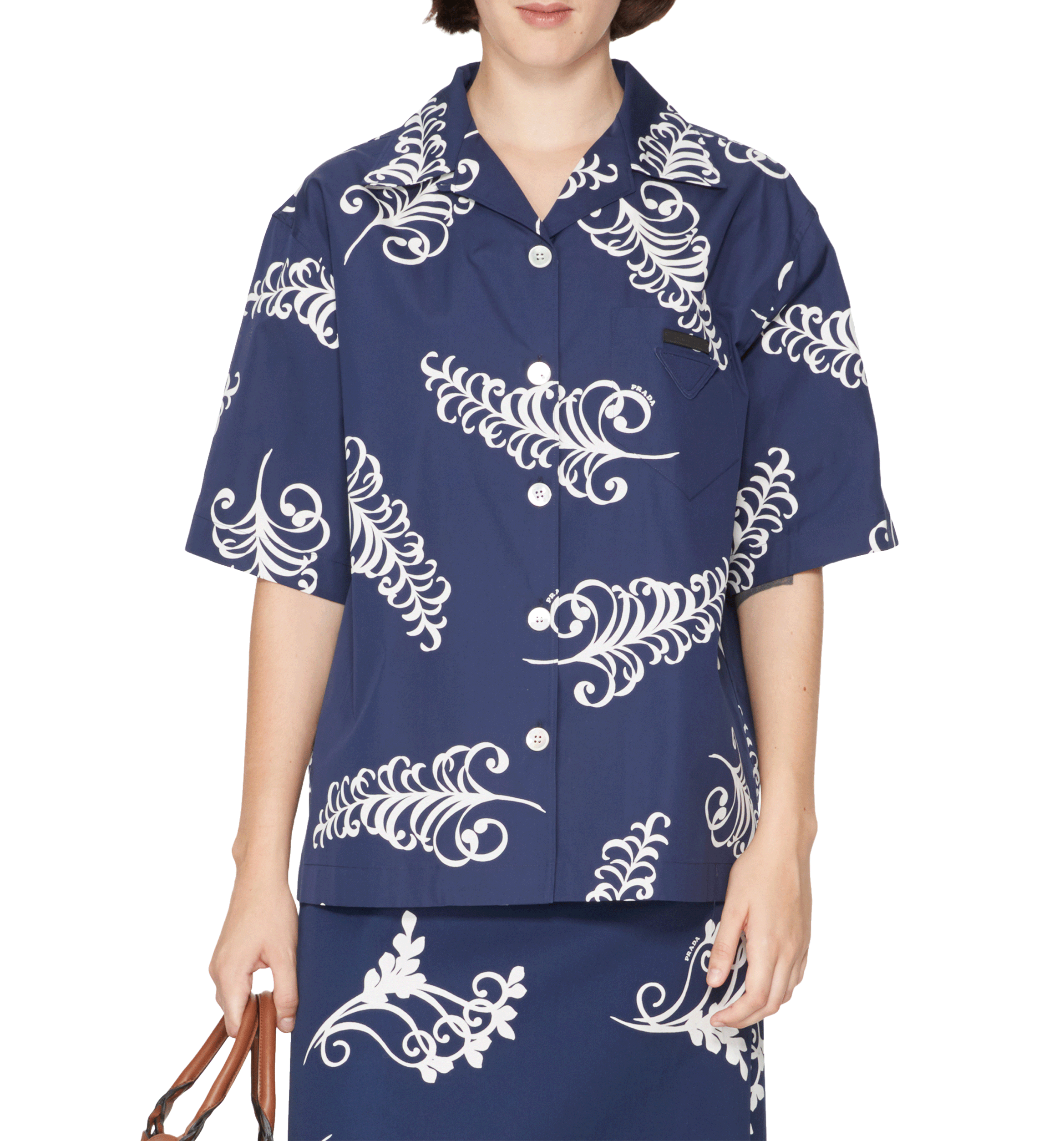 Cotton poplin Shirt PRADA Blue