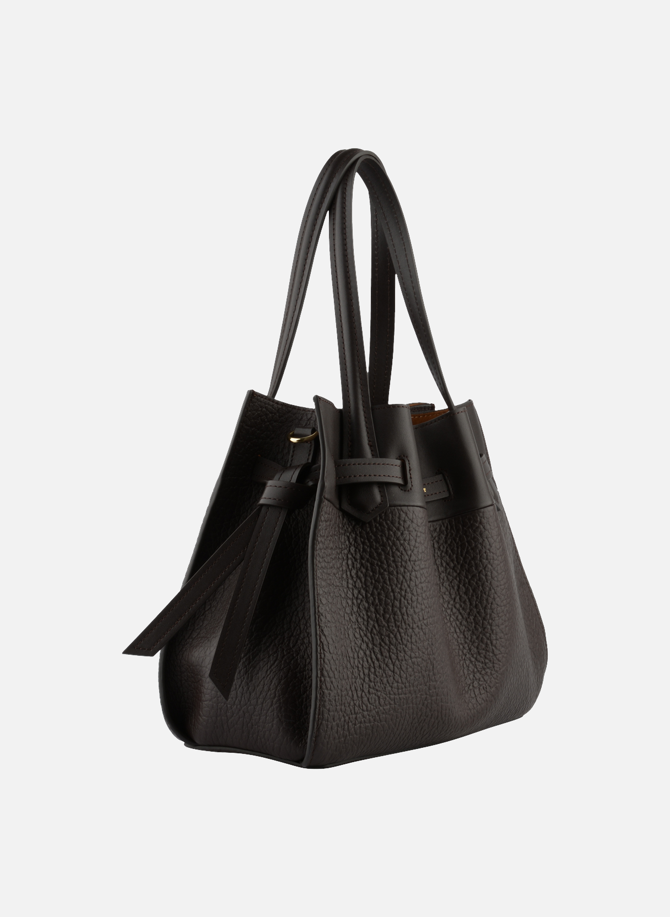 Blossom | sac à main pm en cuir de vachette POURCHET Marron