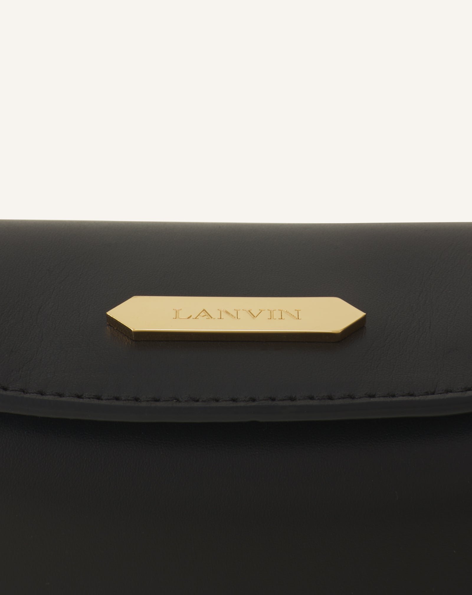 Sac compagnon 16  en cuir LANVIN Noir