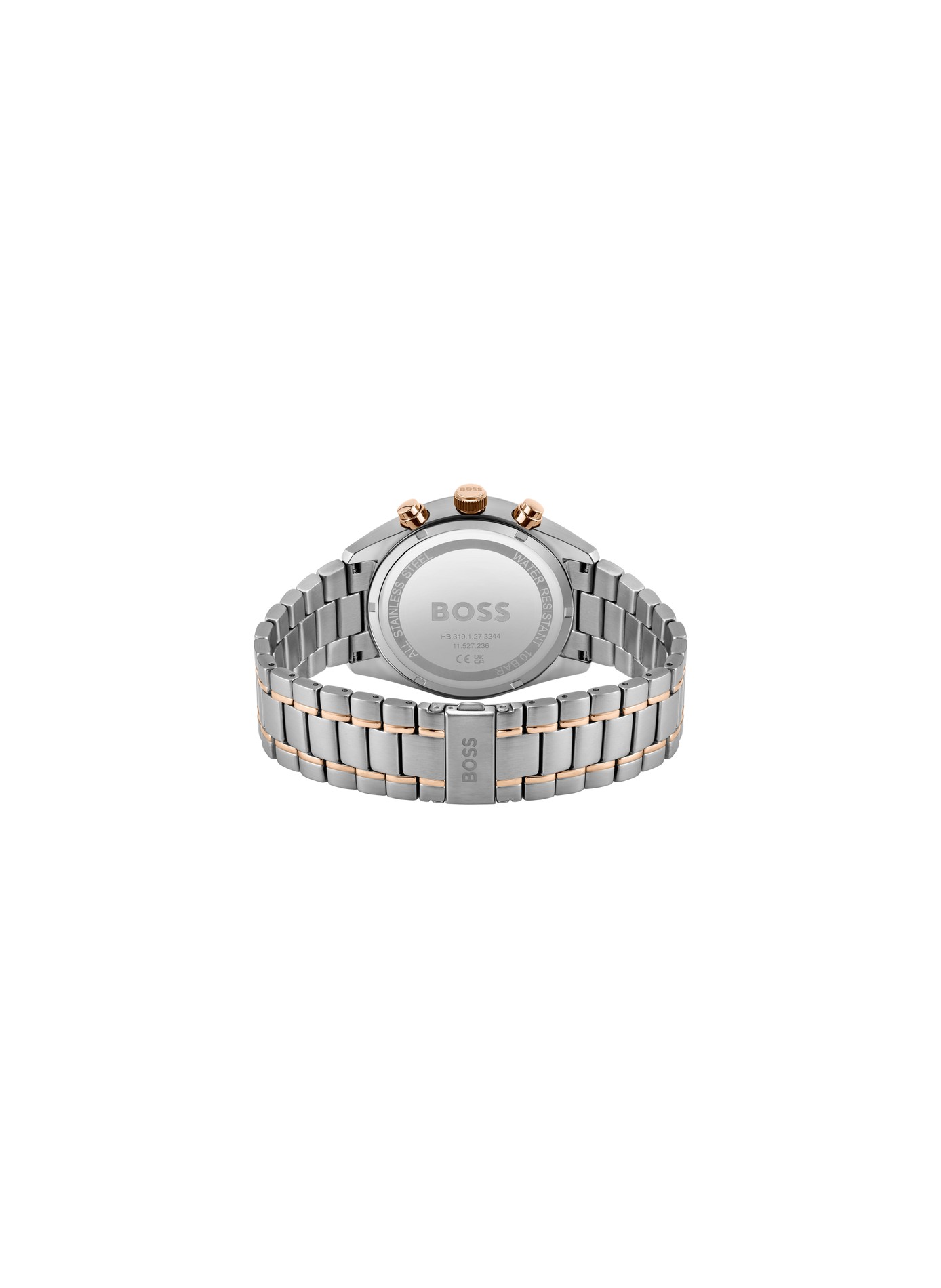 Montre quartz Champion en acier inoxydable BOSS MONTRES Noir