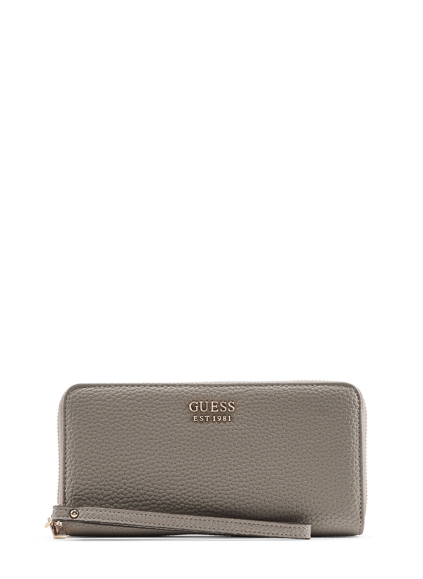 Grained zip wallet GUESS Beige