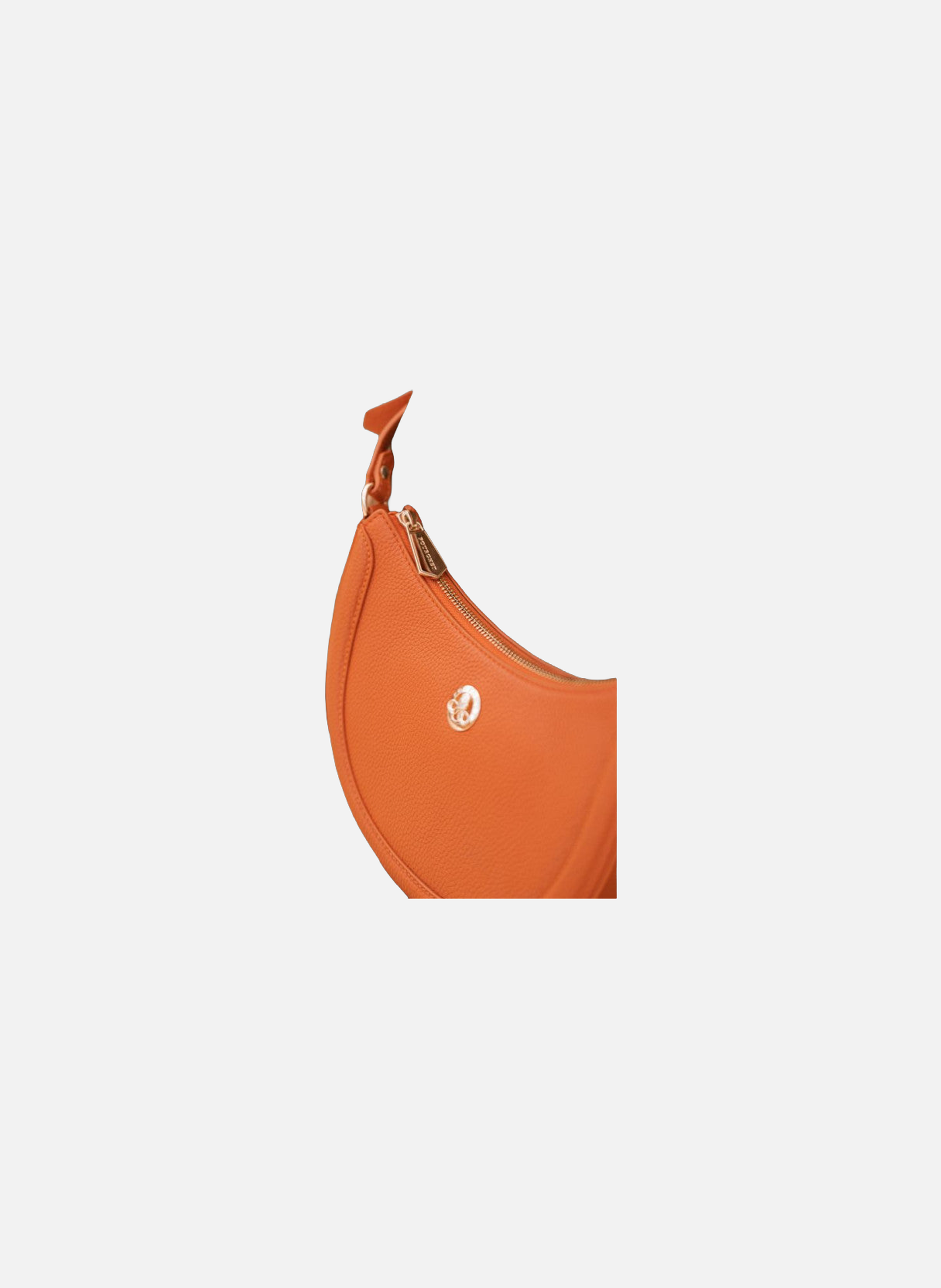 Image | sac porté épaule en cuir de vachette POURCHET Orange
