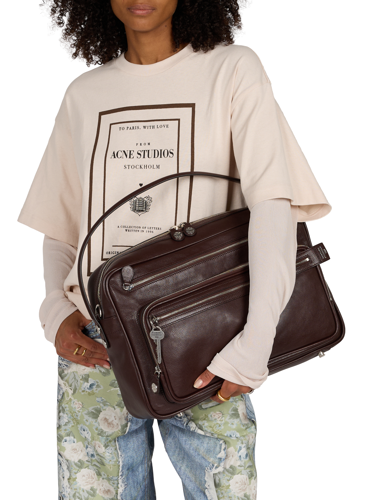 Camero leather shoulder bag ACNE STUDIOS Brown
