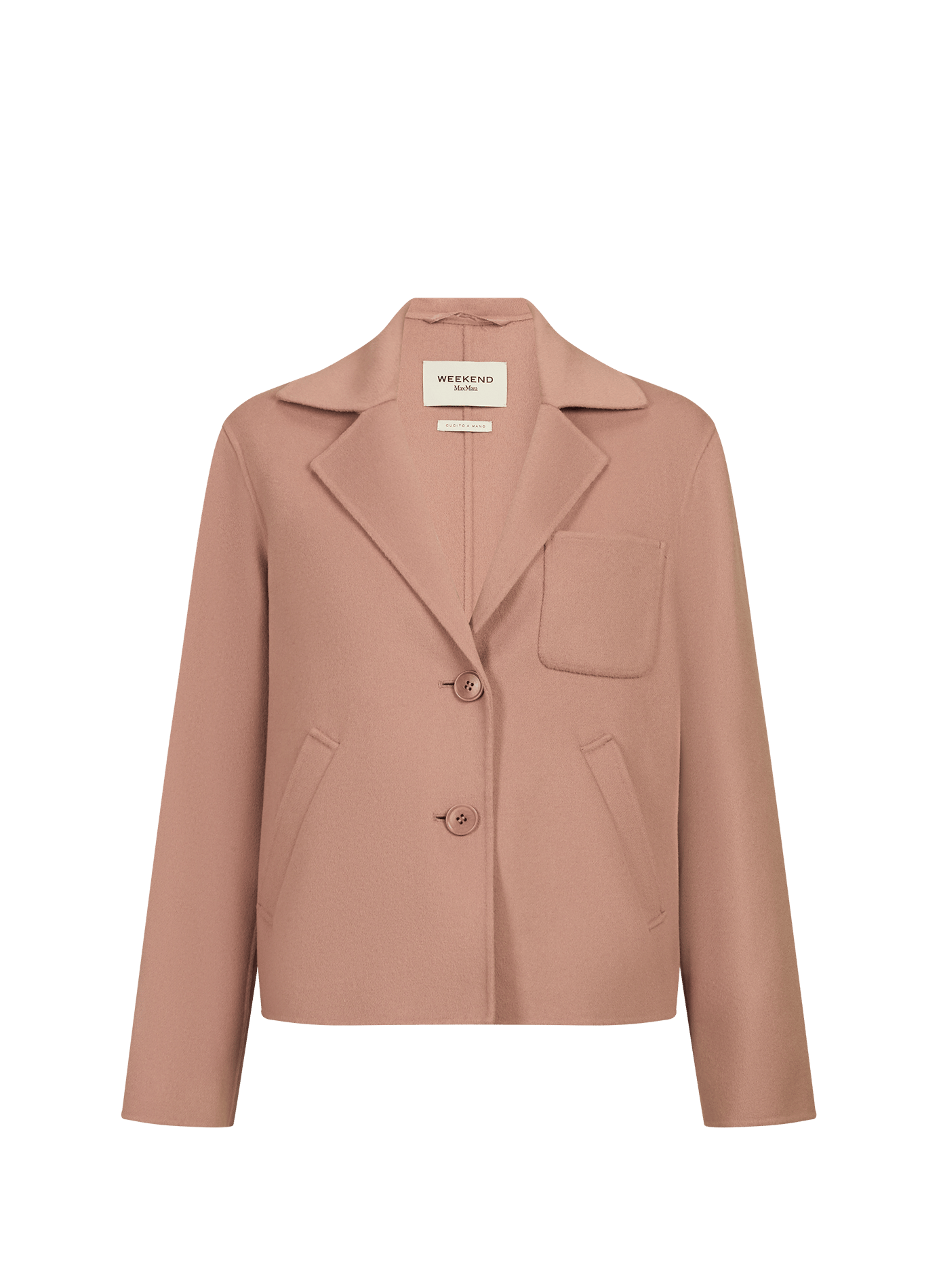 Veste droite à ceinture en laine mélangée MAX MARA WEEK END Rose