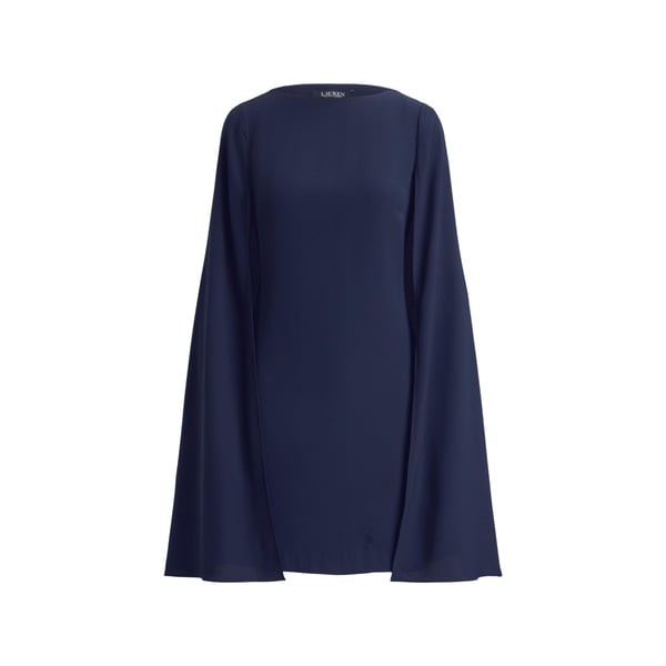 Robe courte slim à cape Robe courte slim à cape