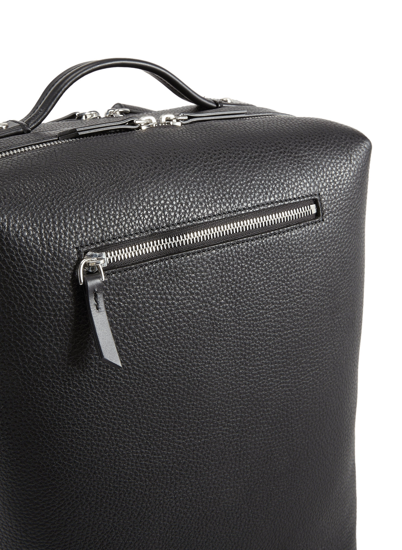 Gaspard leather travel backpack LUNDI Black
