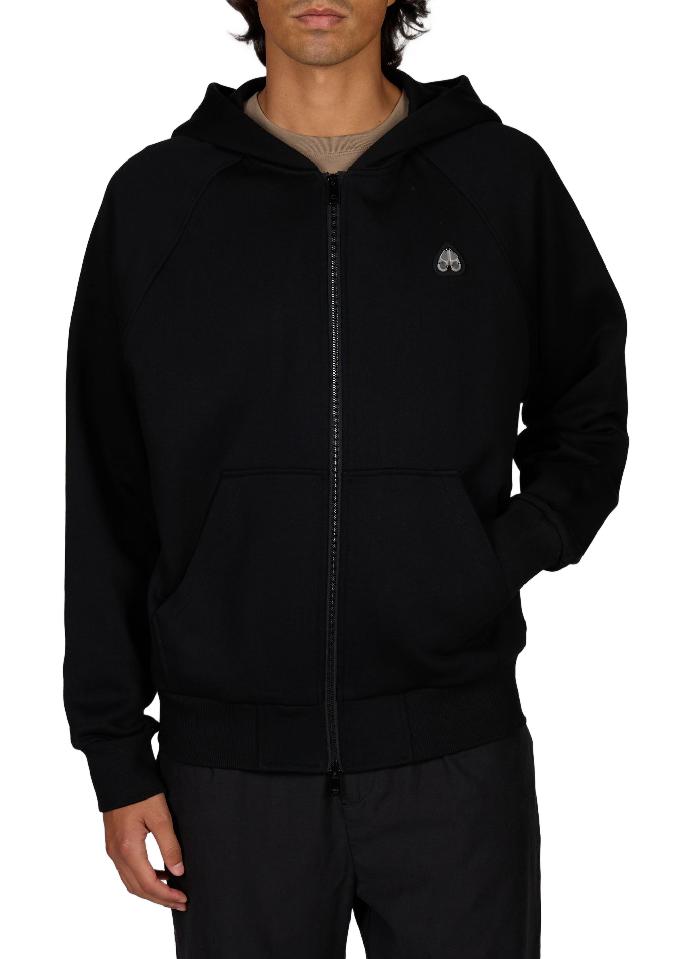 Hooded cotton blend sweater MOOSE KNUCKLES Black