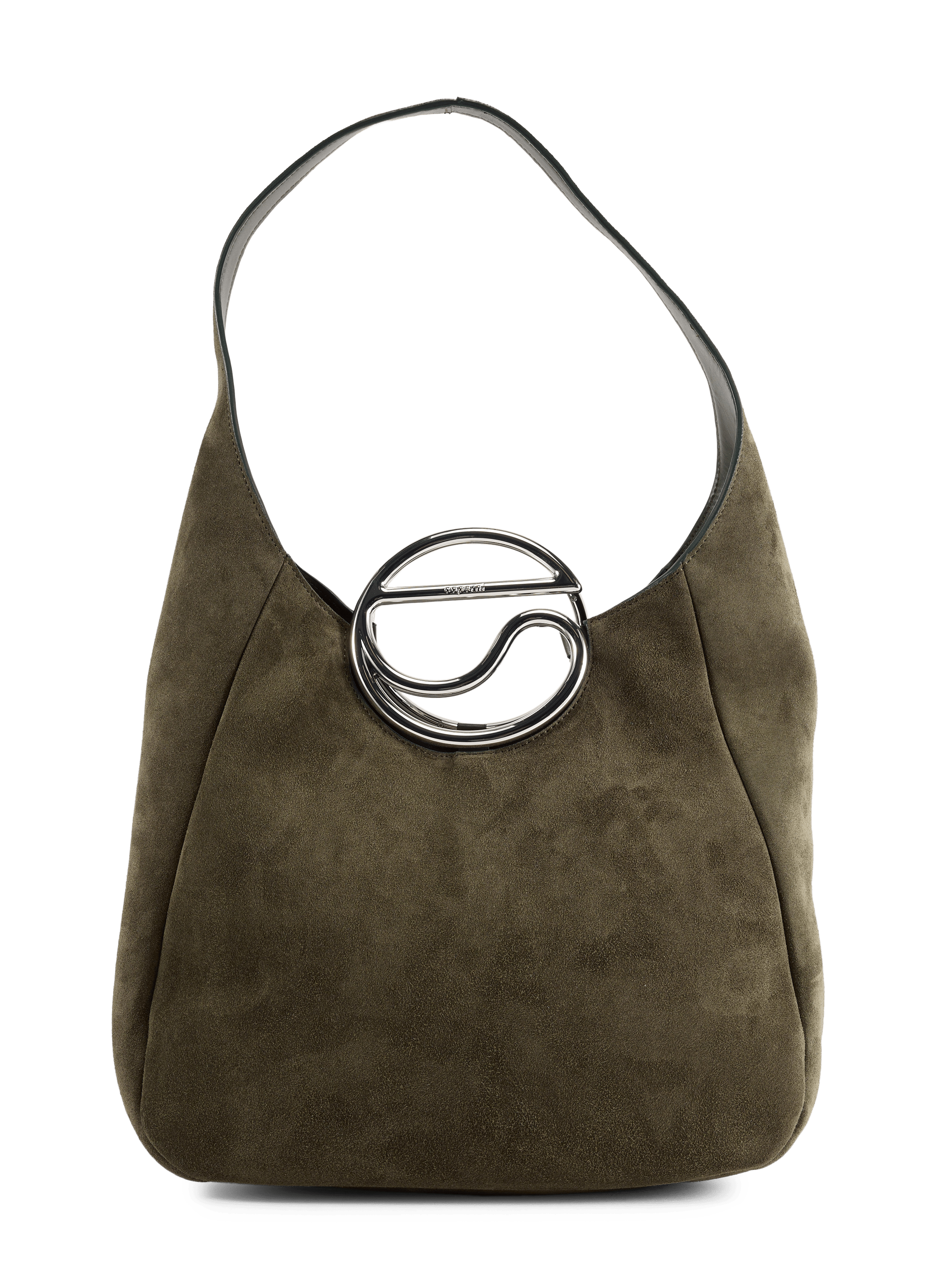 C Hobo Bag in Suede Leather COPERNI Khaki