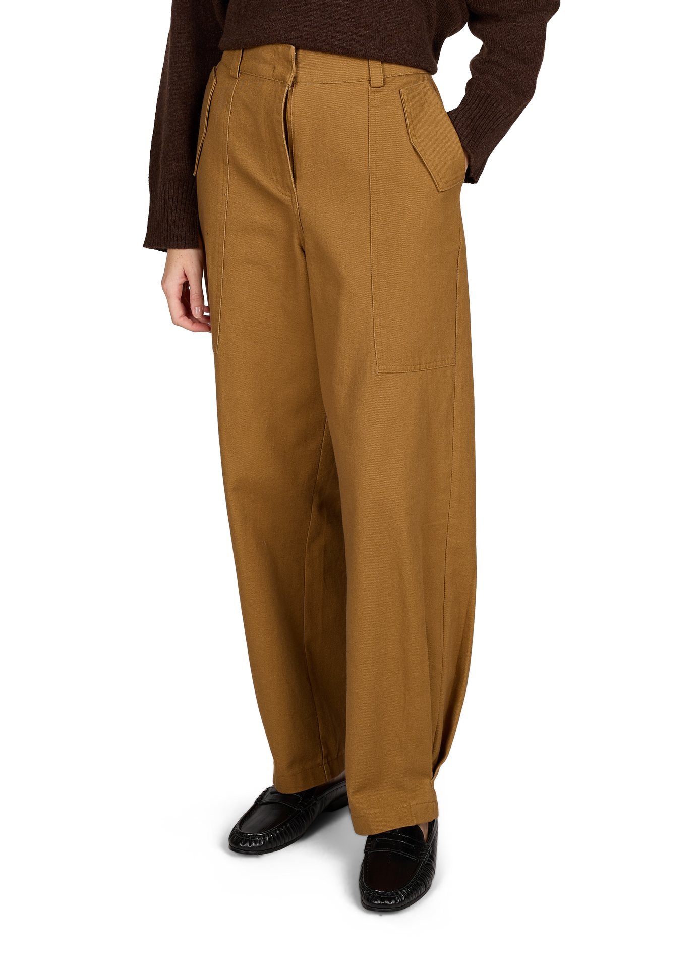 Weite Baumwollhose ROUGE EDIT Braun