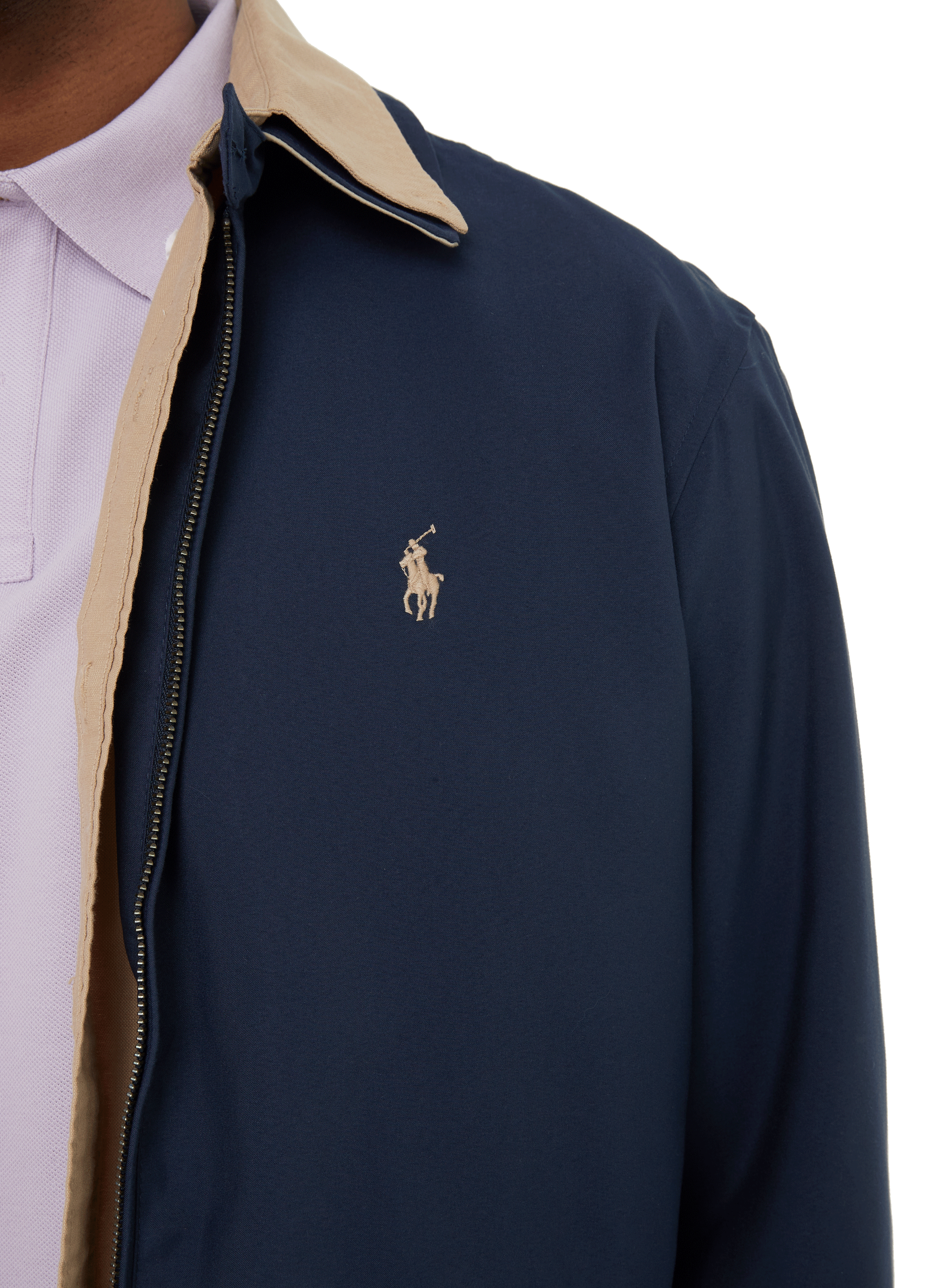 Recycled polyester logo jacket Blue