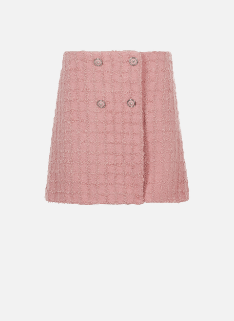 Short wool skirt RoseVERSACE 
