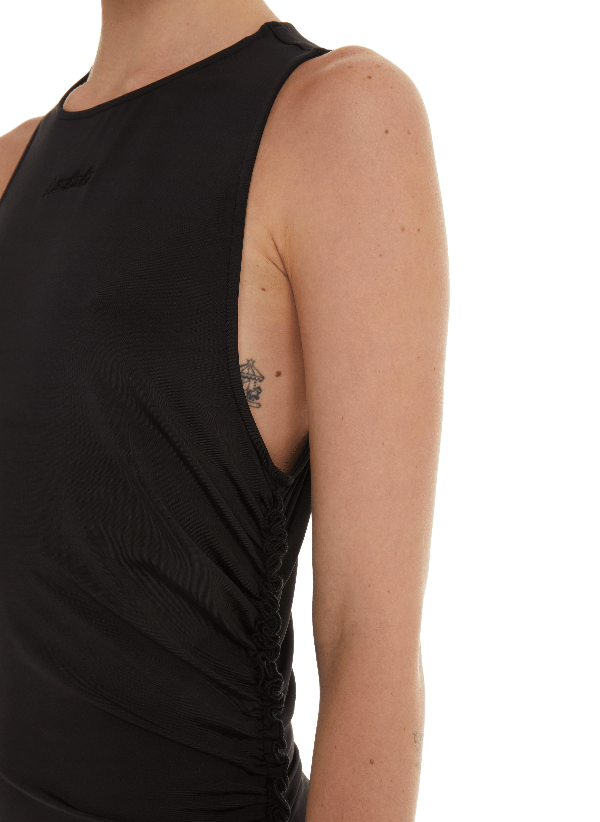 Robe longue drapée  Noir