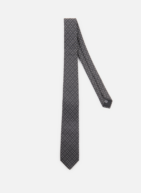 CERRUTI Cravate à motif en soie  Noir