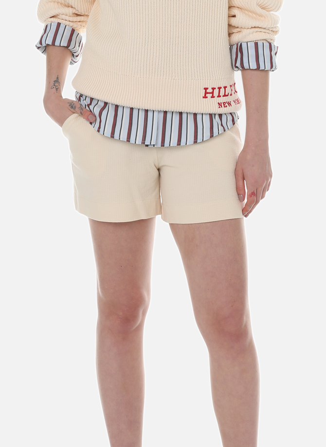 Embroidered stretch cotton shorts MUS & BOMBON