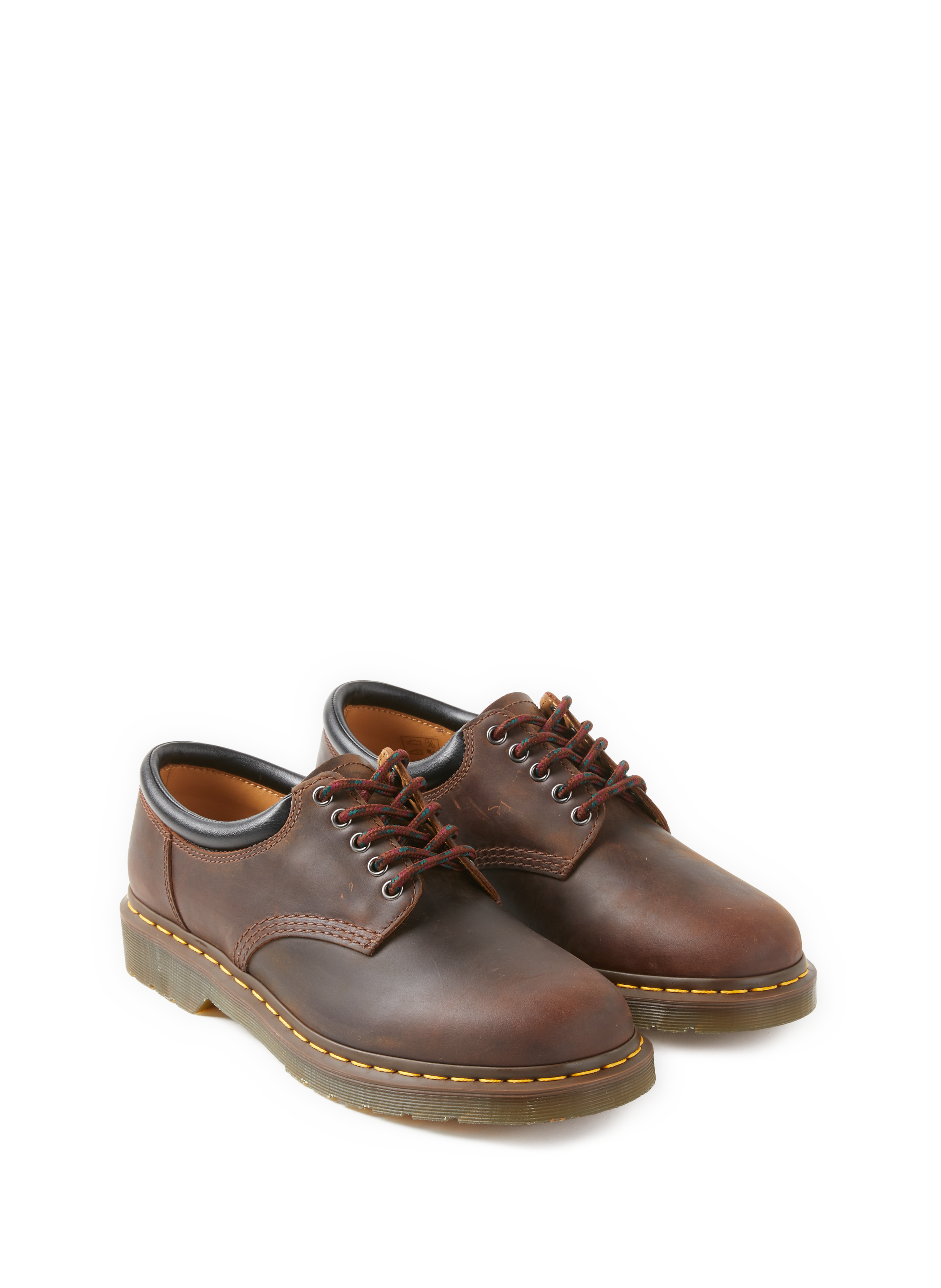 Calfskin leather lace-up loafers DR. MARTENS Brown