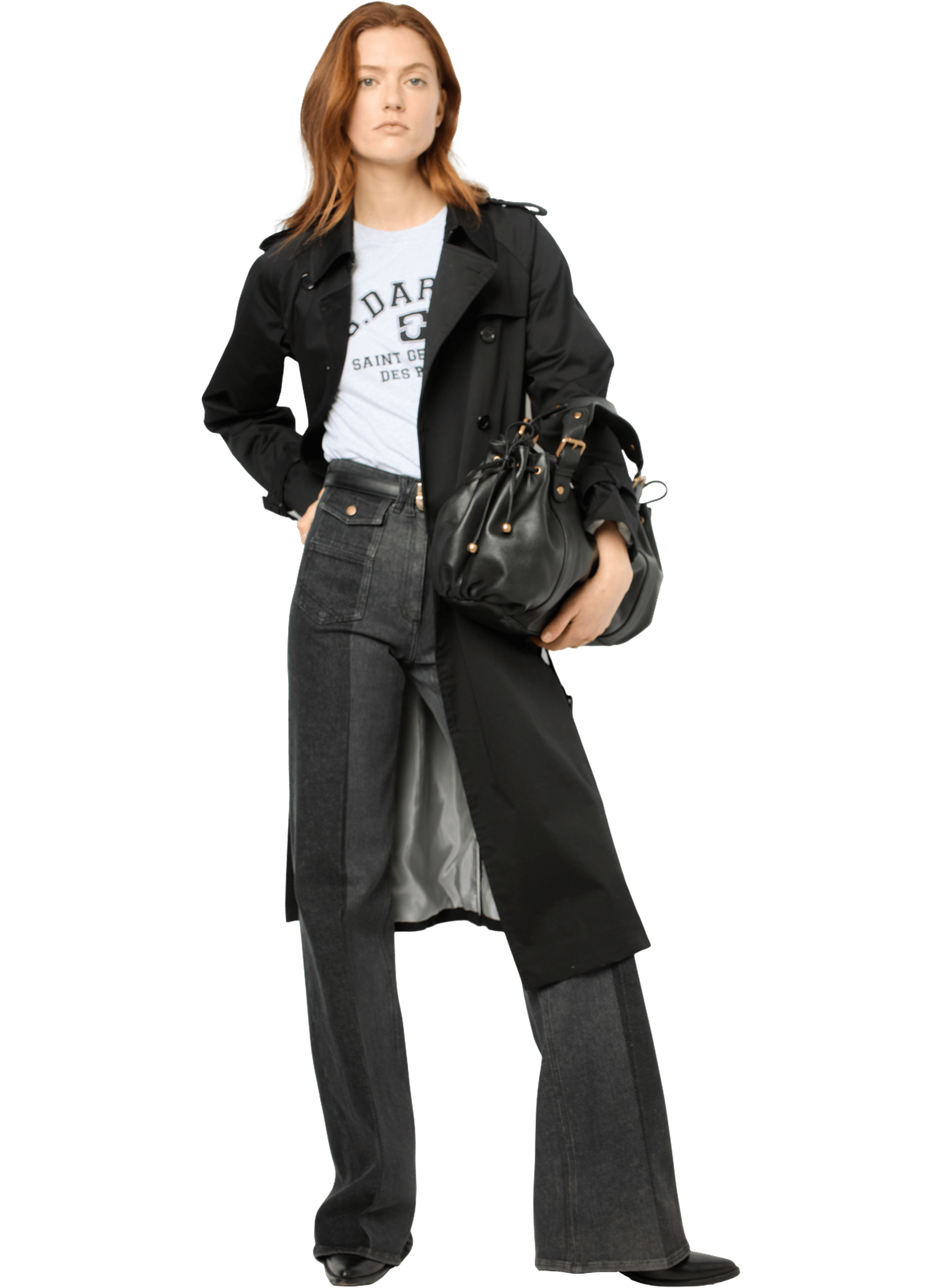 Trench long - serge GERARD DAREL Noir