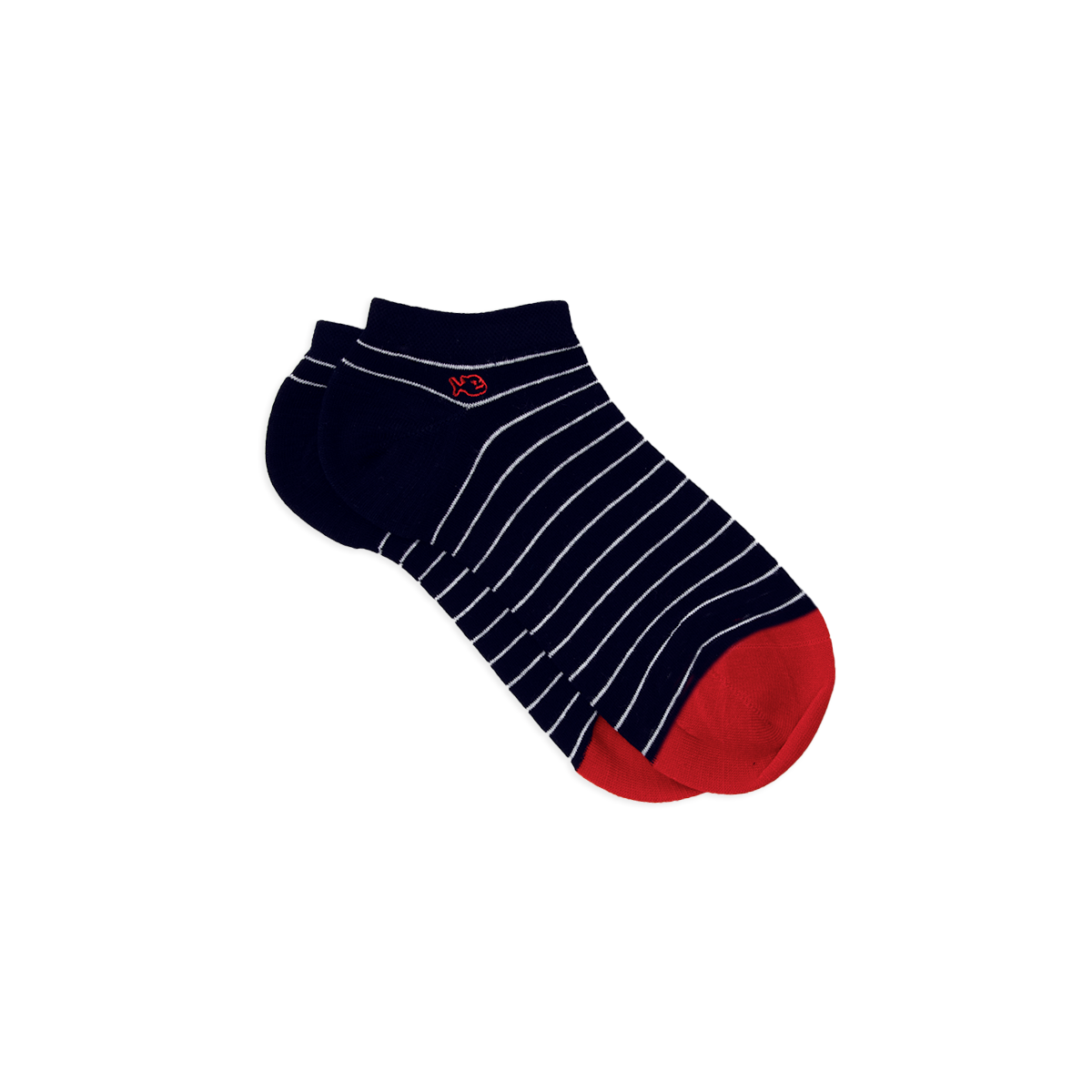 Socquettes en coton peigné à rayures fines BILLYBELT Bleu