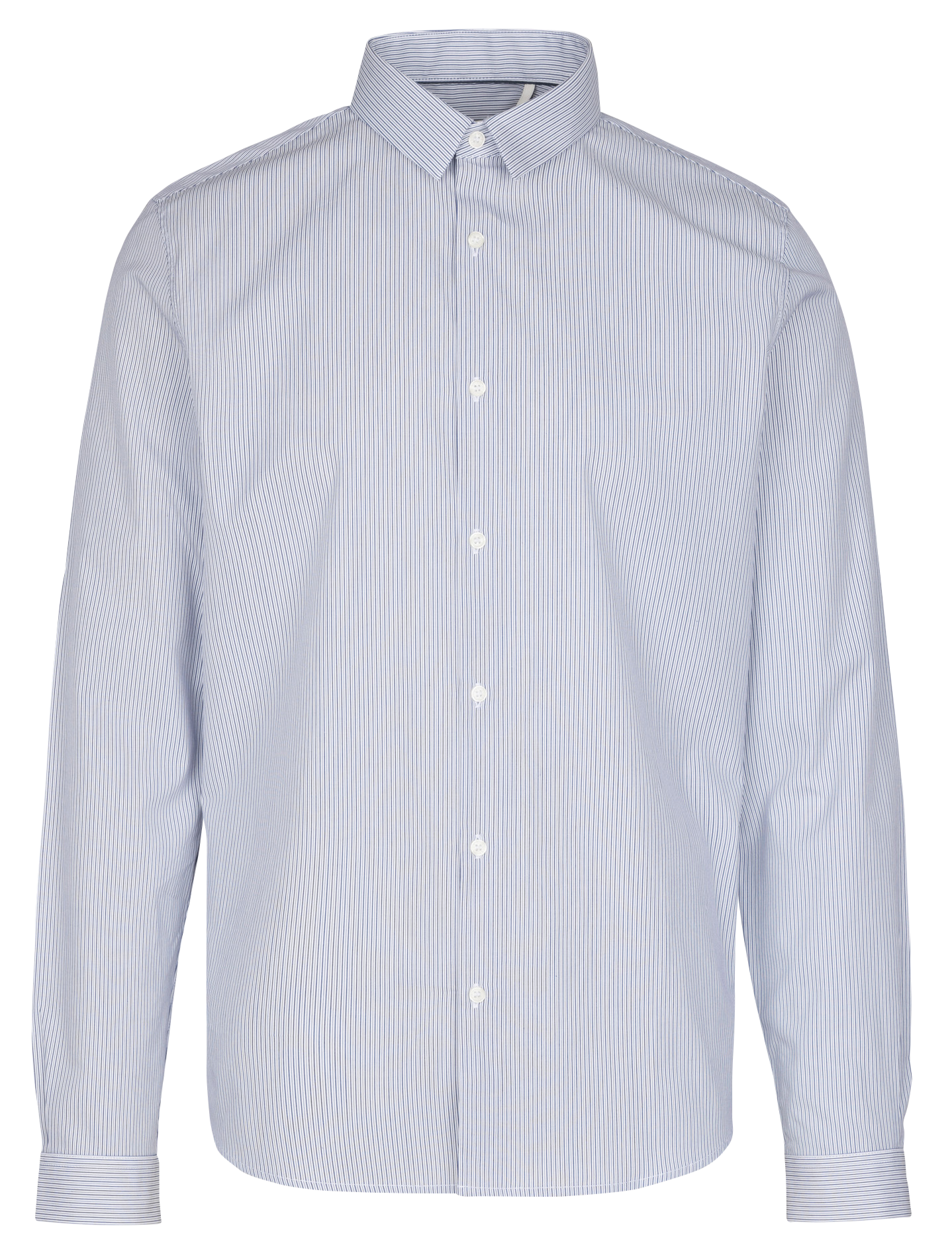 Chemise col classique rayée en coton IKKS Bleu