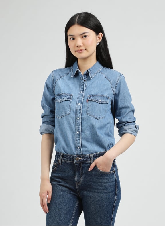 Straight cotton denim shirt Blue by LEVI'S LEVI'S Straight cotton denim shirt Blue