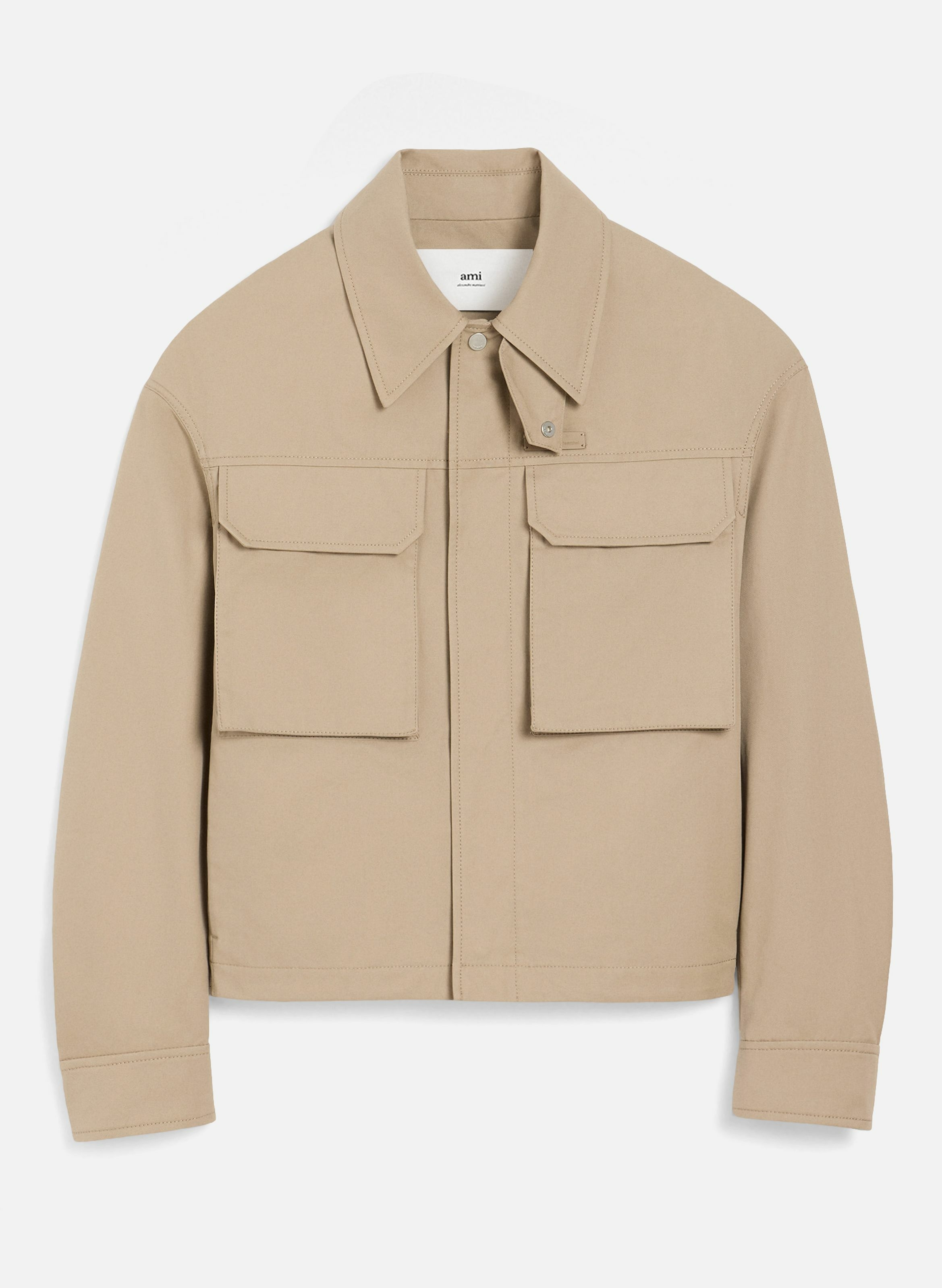 Blouson worker en coton unisexe AMI PARIS Beige
