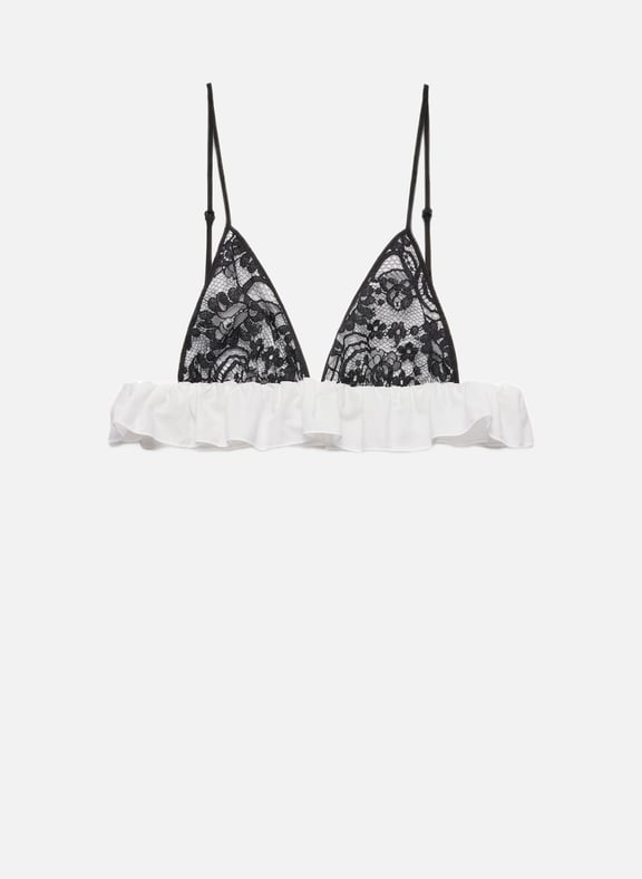 Bralette en dentelle Noir by PRADA PRADA Bralette en dentelle Noir