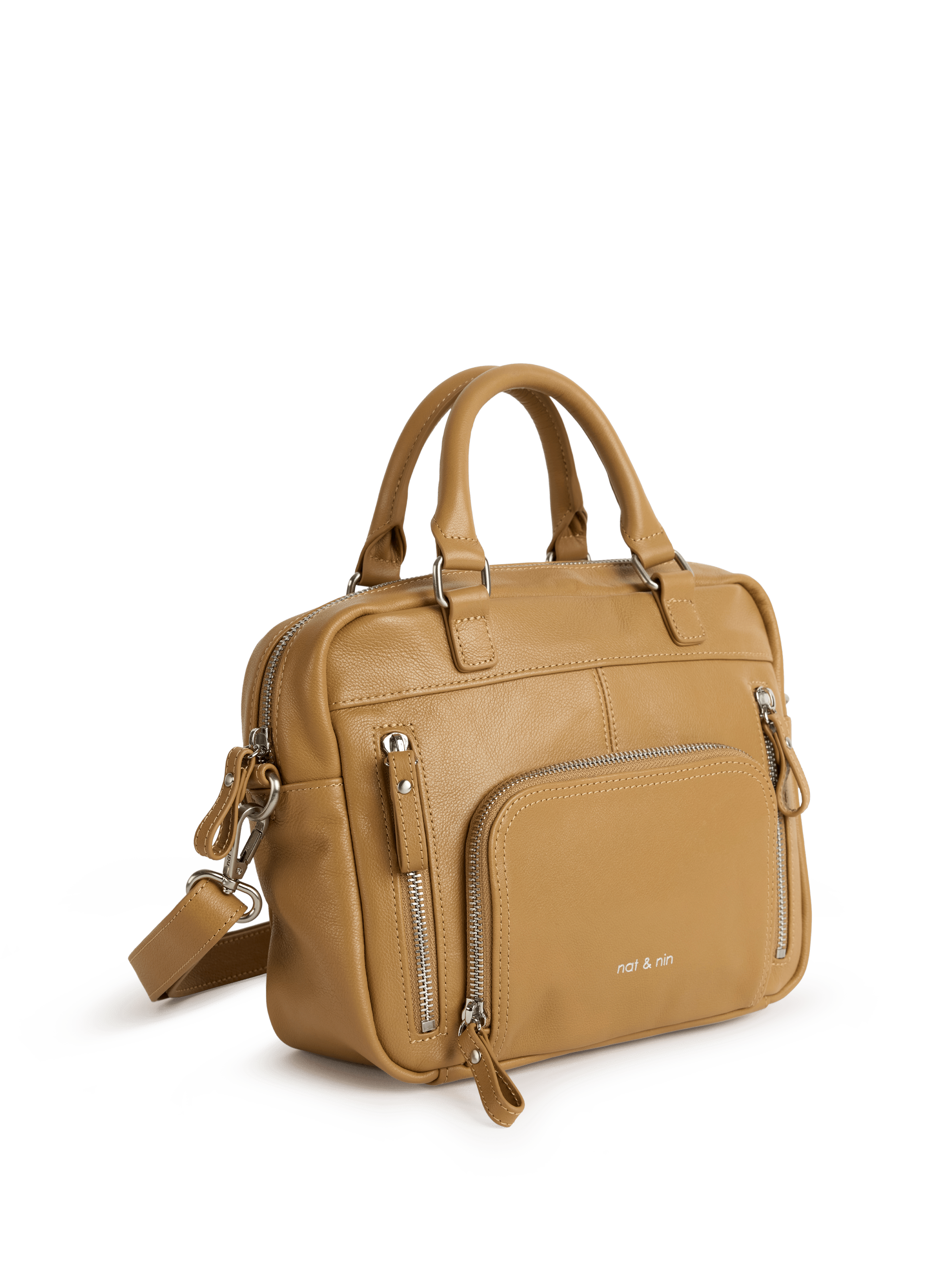 Mini Macy leather bag NAT & NIN Beige