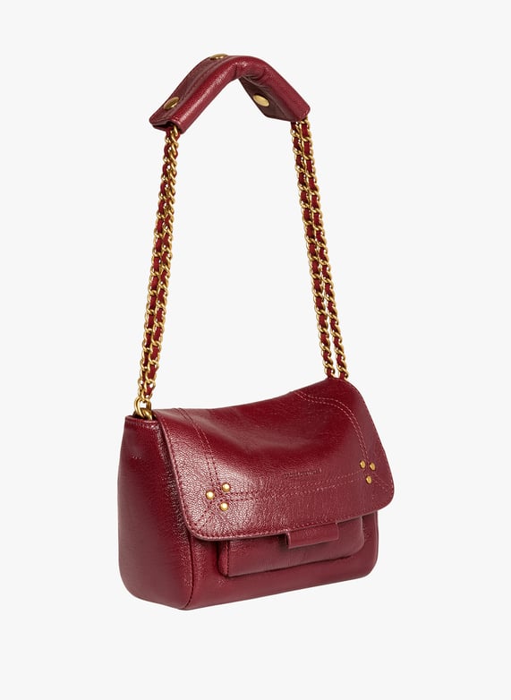 Sac à bandoulière Lulu S en cuir | Rouge by JÉRÔME DREYFUSS Sac à bandoulière Lulu S en cuir Rouge