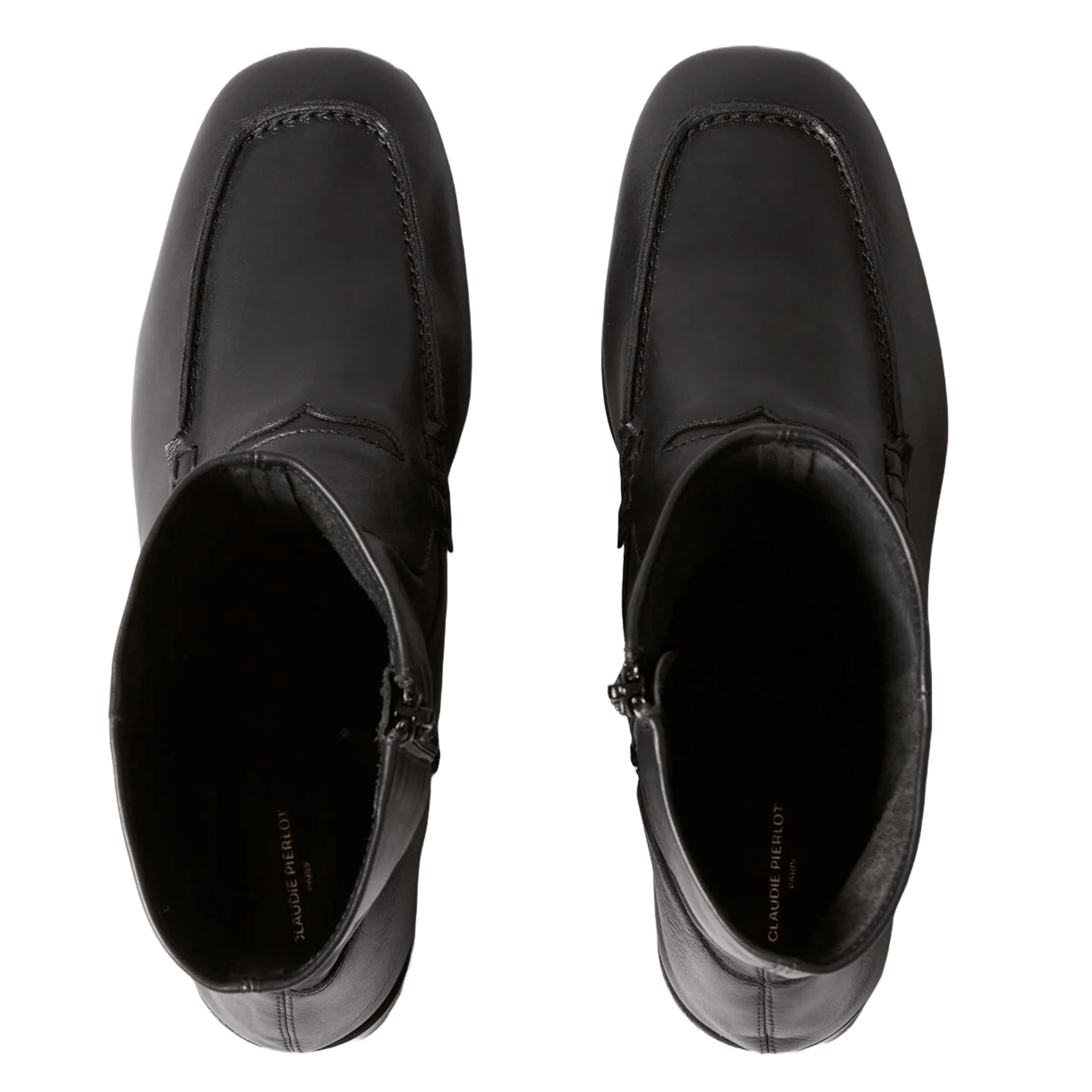 Bottines zippées en cuir CLAUDIE PIERLOT Noir
