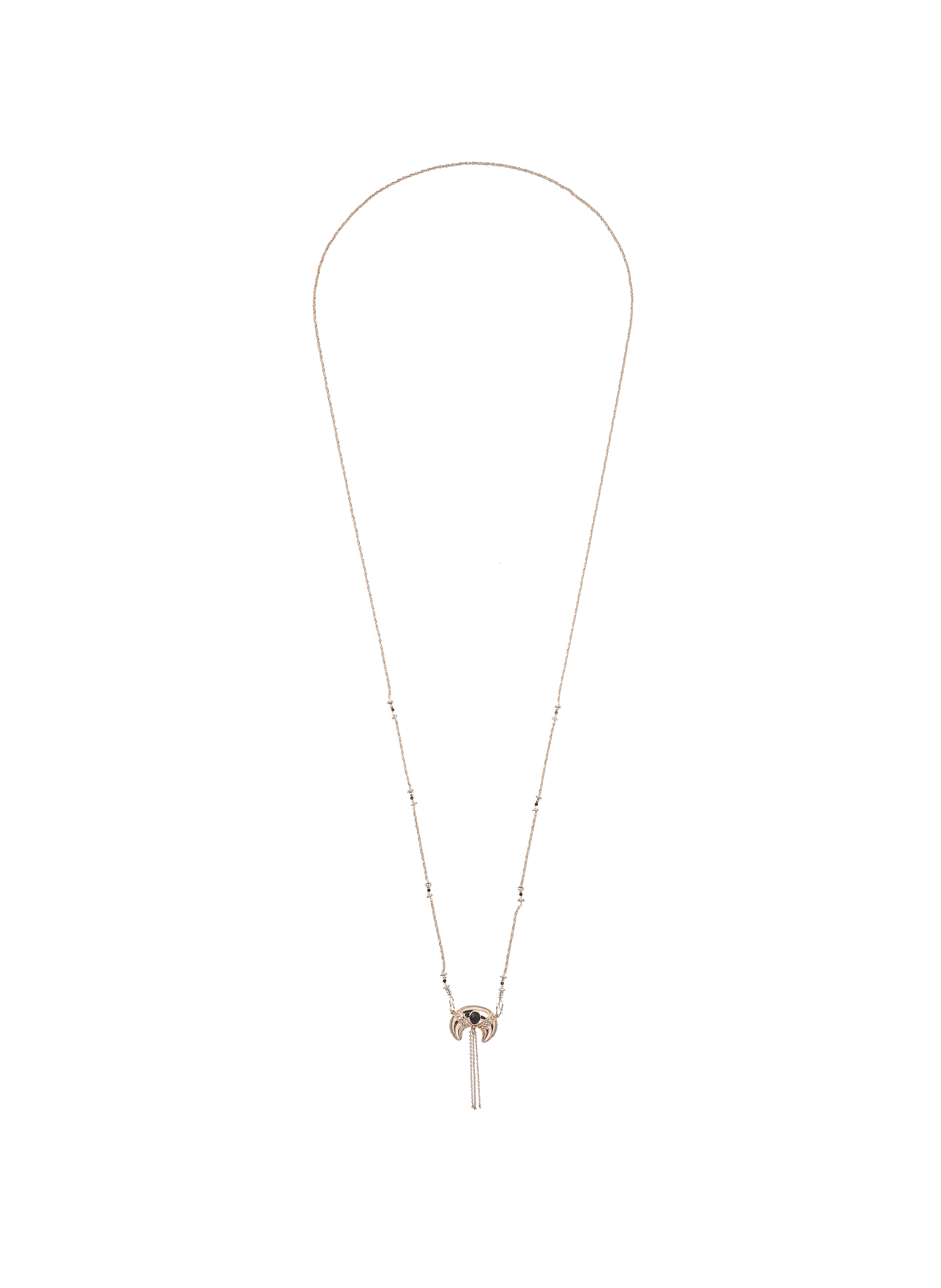 Collier sautoir chaîne avec pendentif lune veyla HIPANEMA Noir