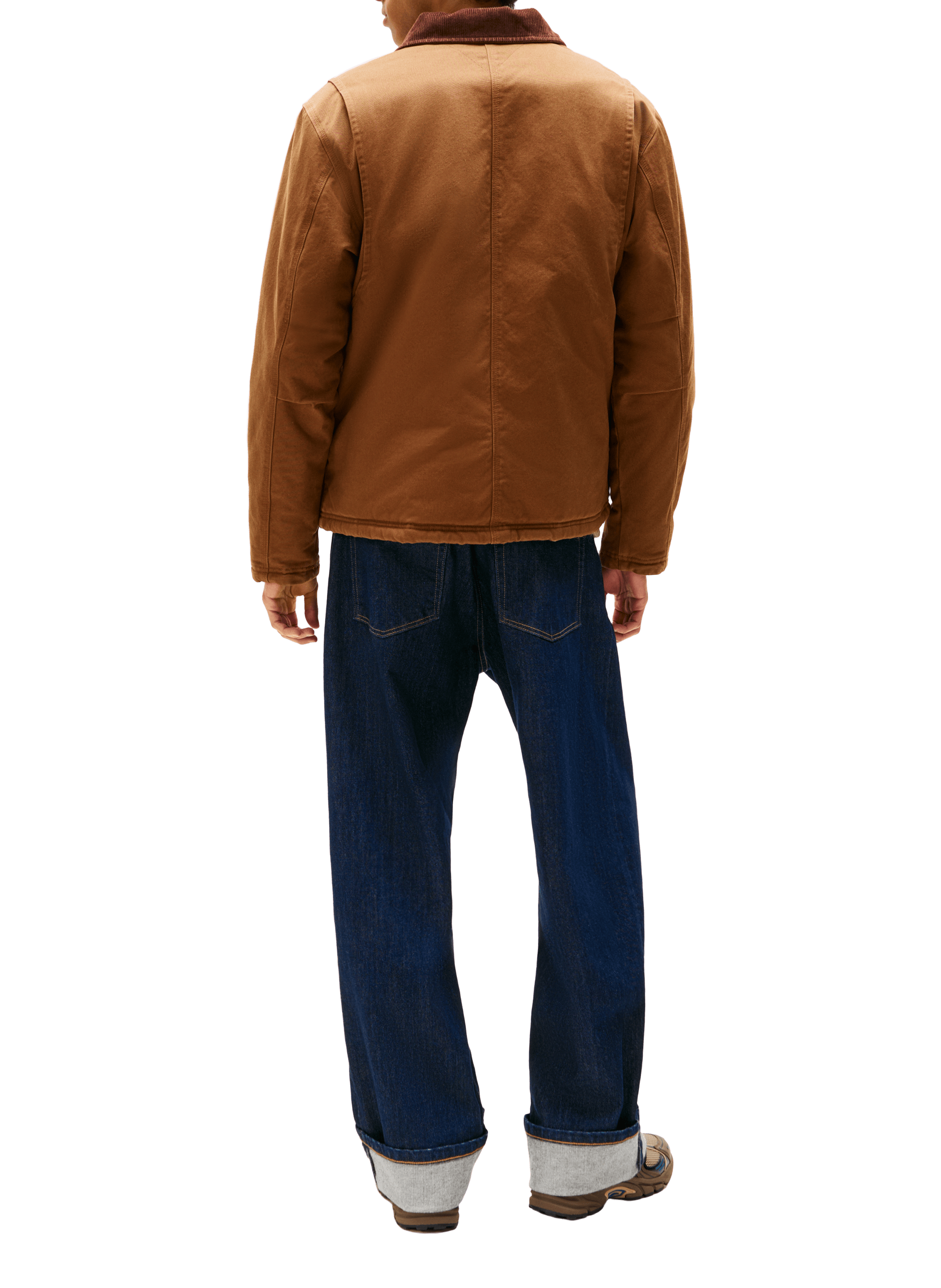 Blouson en coton à col côtelé TOMMY HILFIGER Marron