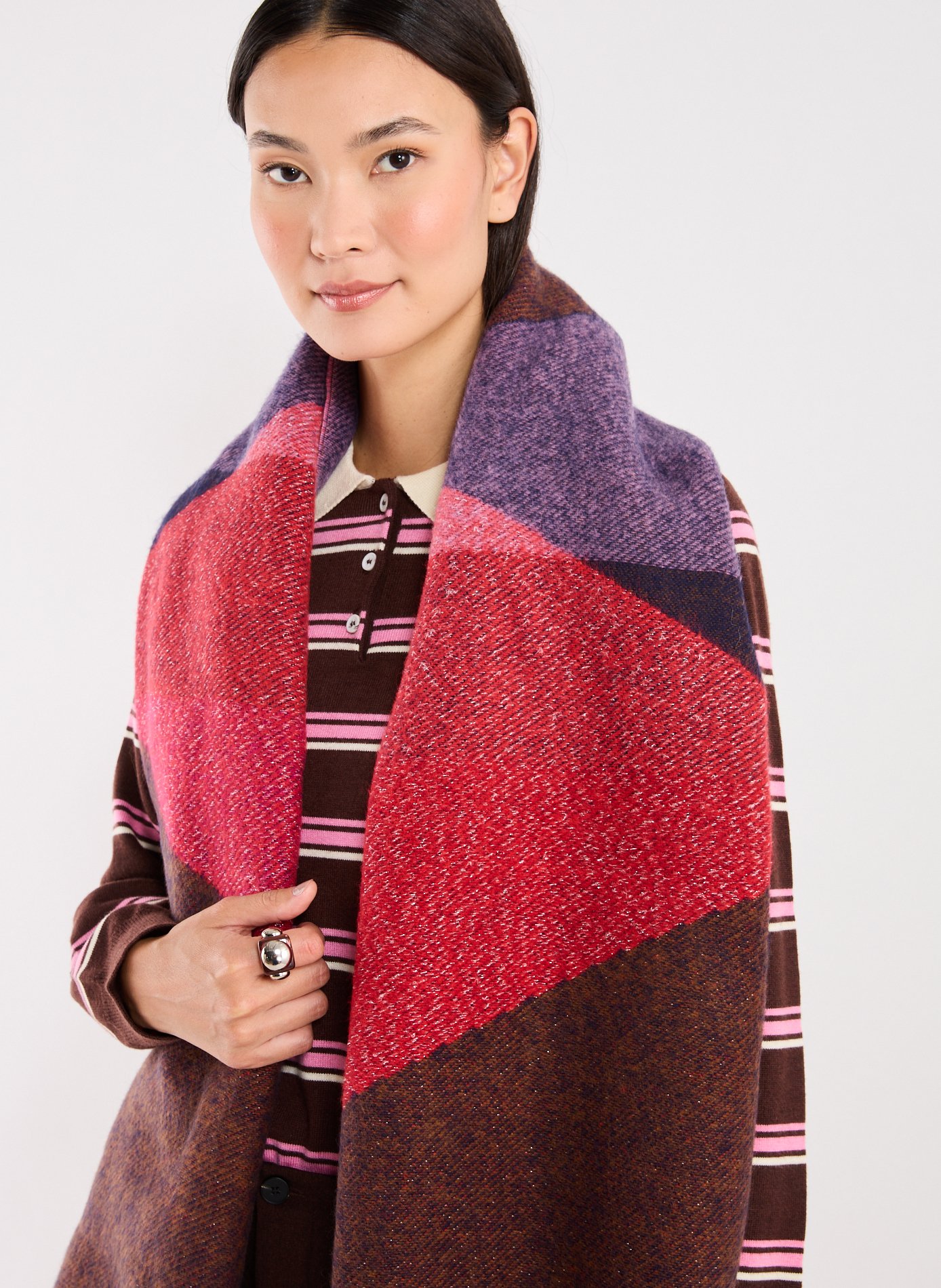 Echarpe géométrique New Adelie AU PRINTEMPS PARIS Multicolore