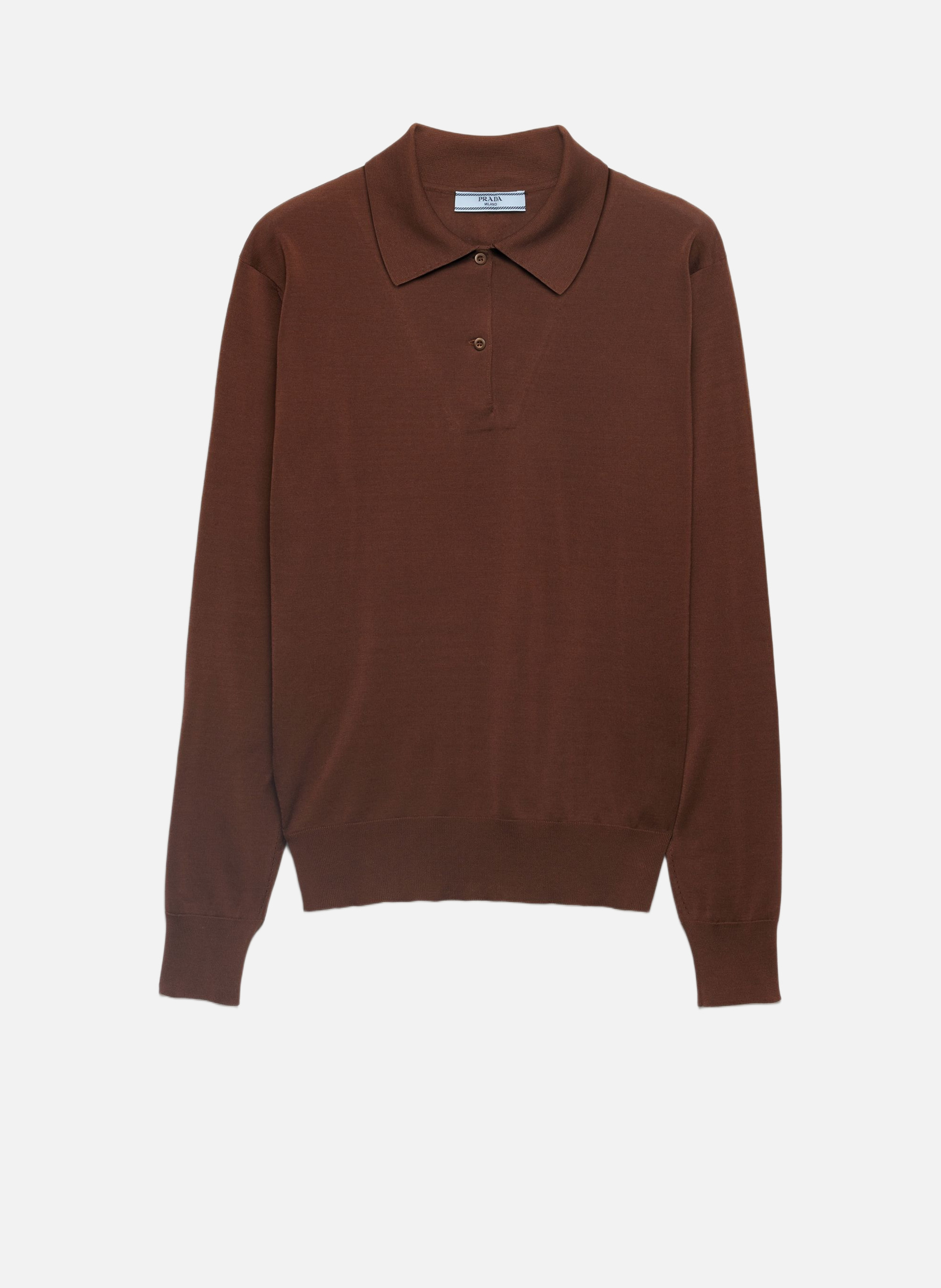 Polo en coton PRADA Marron