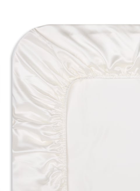 Drap housse en soie de mûrier BlancAU PRINTEMPS PARIS Drap housse en soie de mûrier BlancAU PRINTEMPS PARIS
