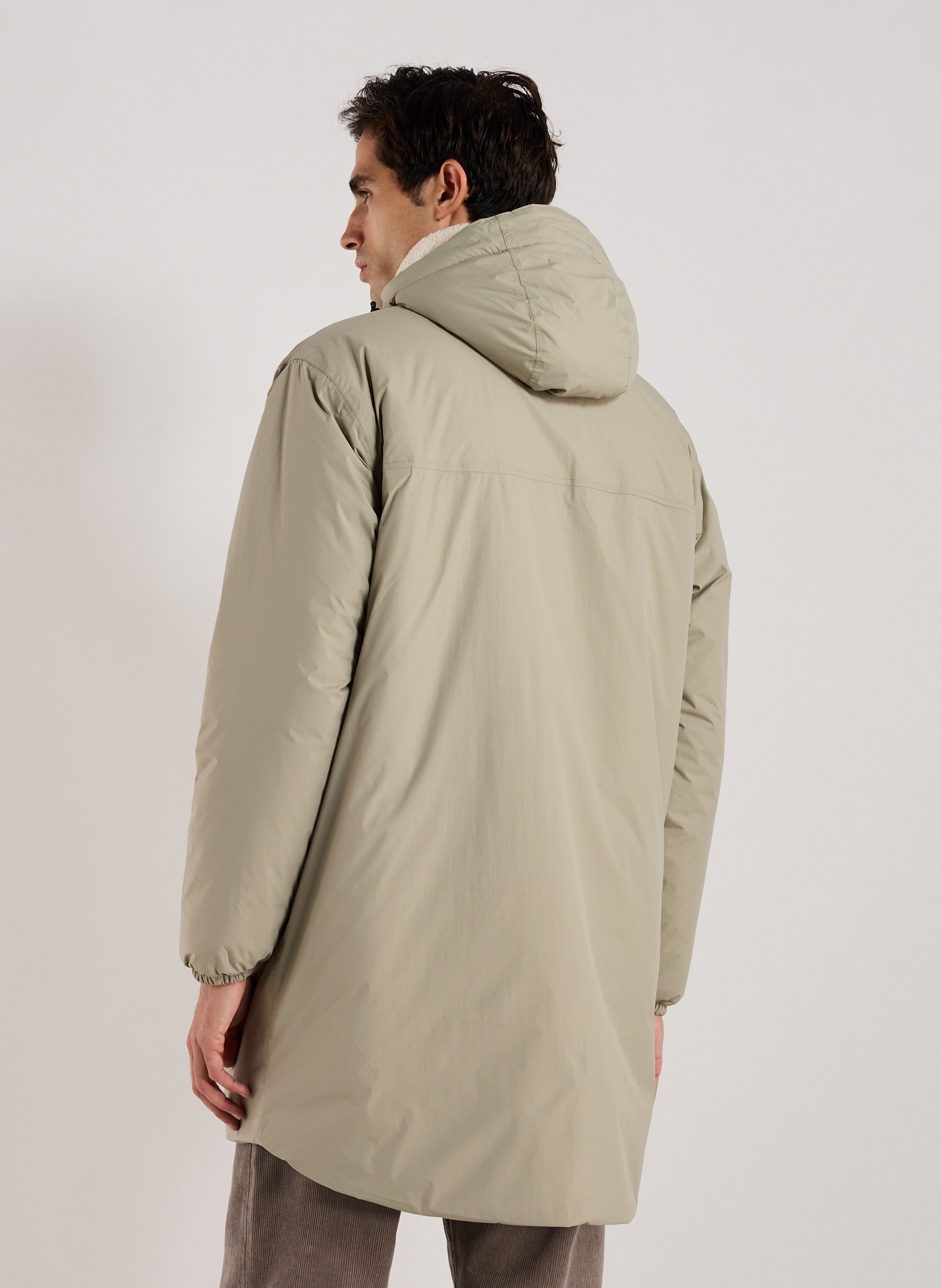 Mid-length hooded jacket K-WAY Green