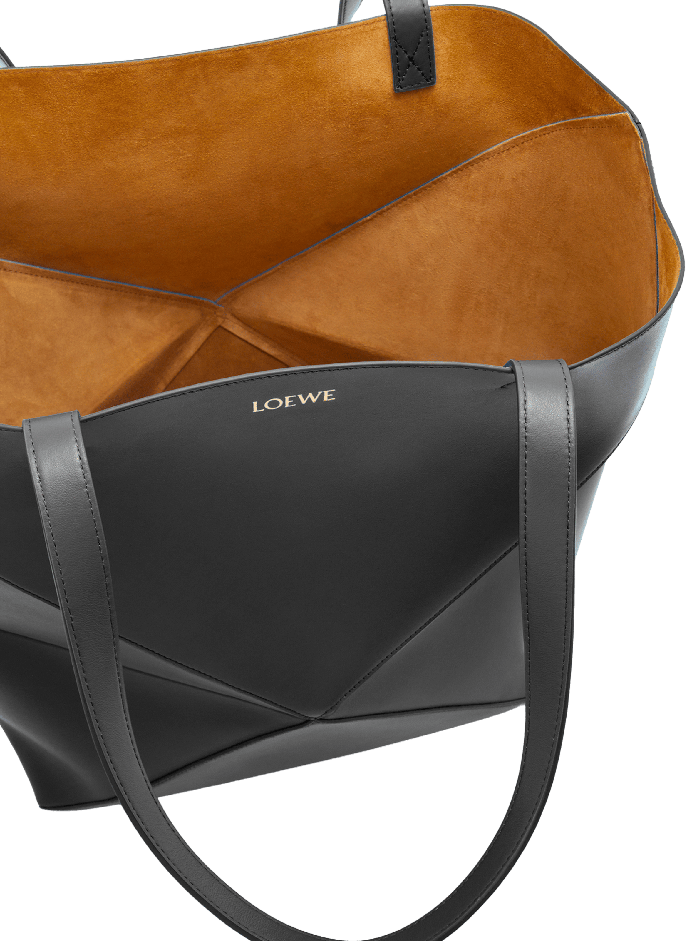 Bolso Puzzle Fold XL en cuero de becerro brillante LOEWE Negro
