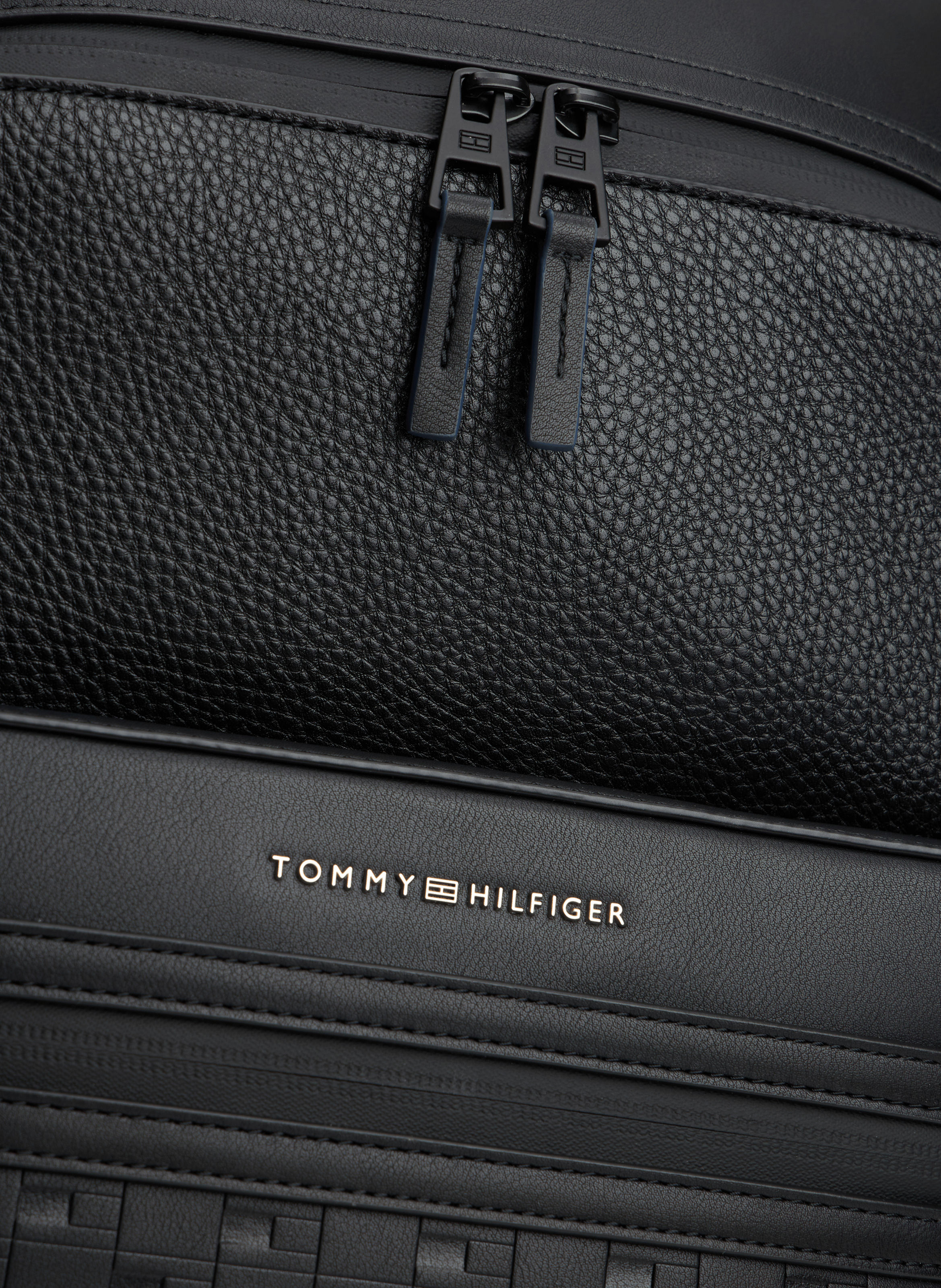 Leather-effect backpack TOMMY HILFIGER Black