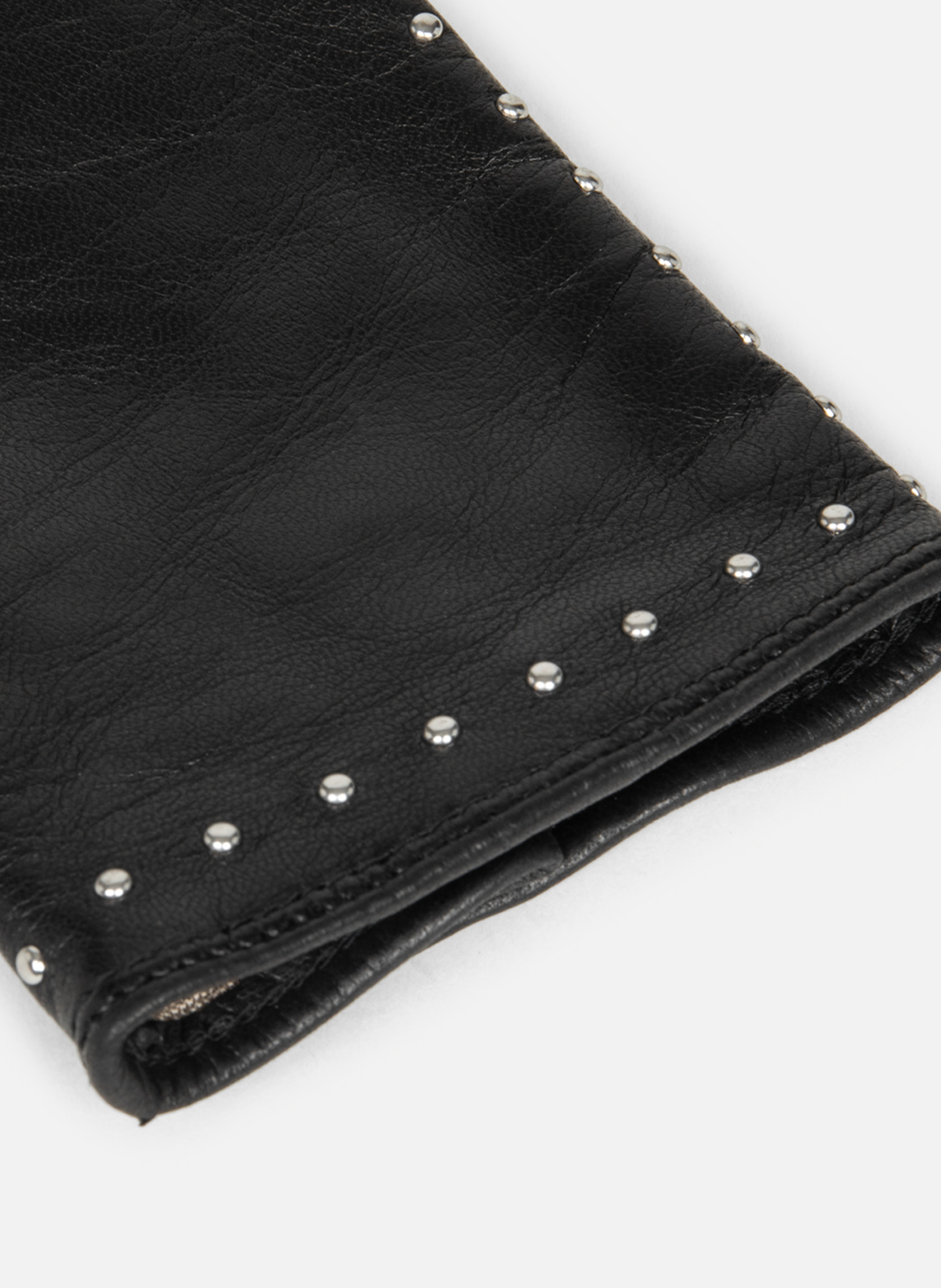 Gants en cuir d'agneau lisse LANCASTER Noir