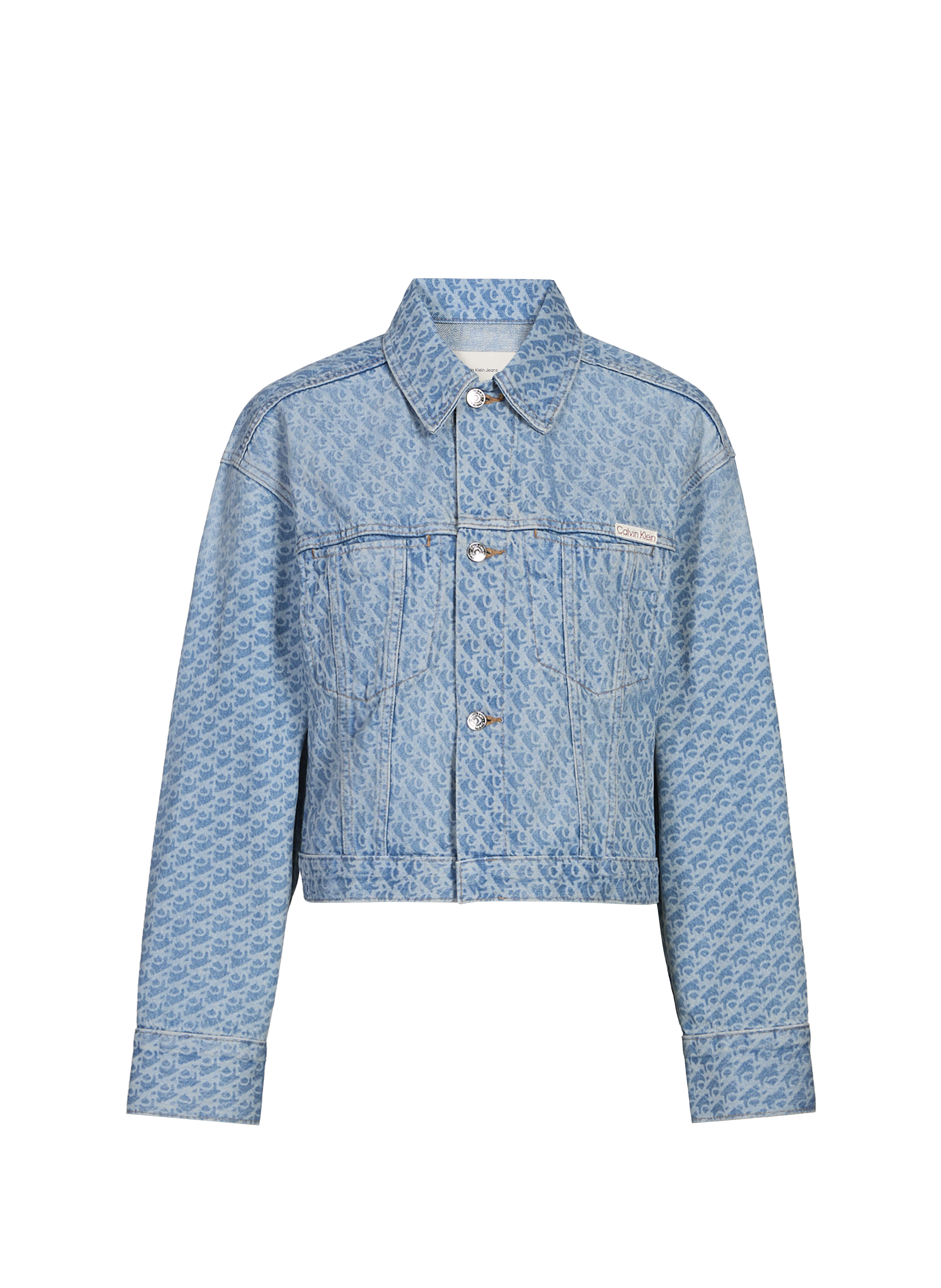 Cropped denim jacket CALVIN KLEIN Blue