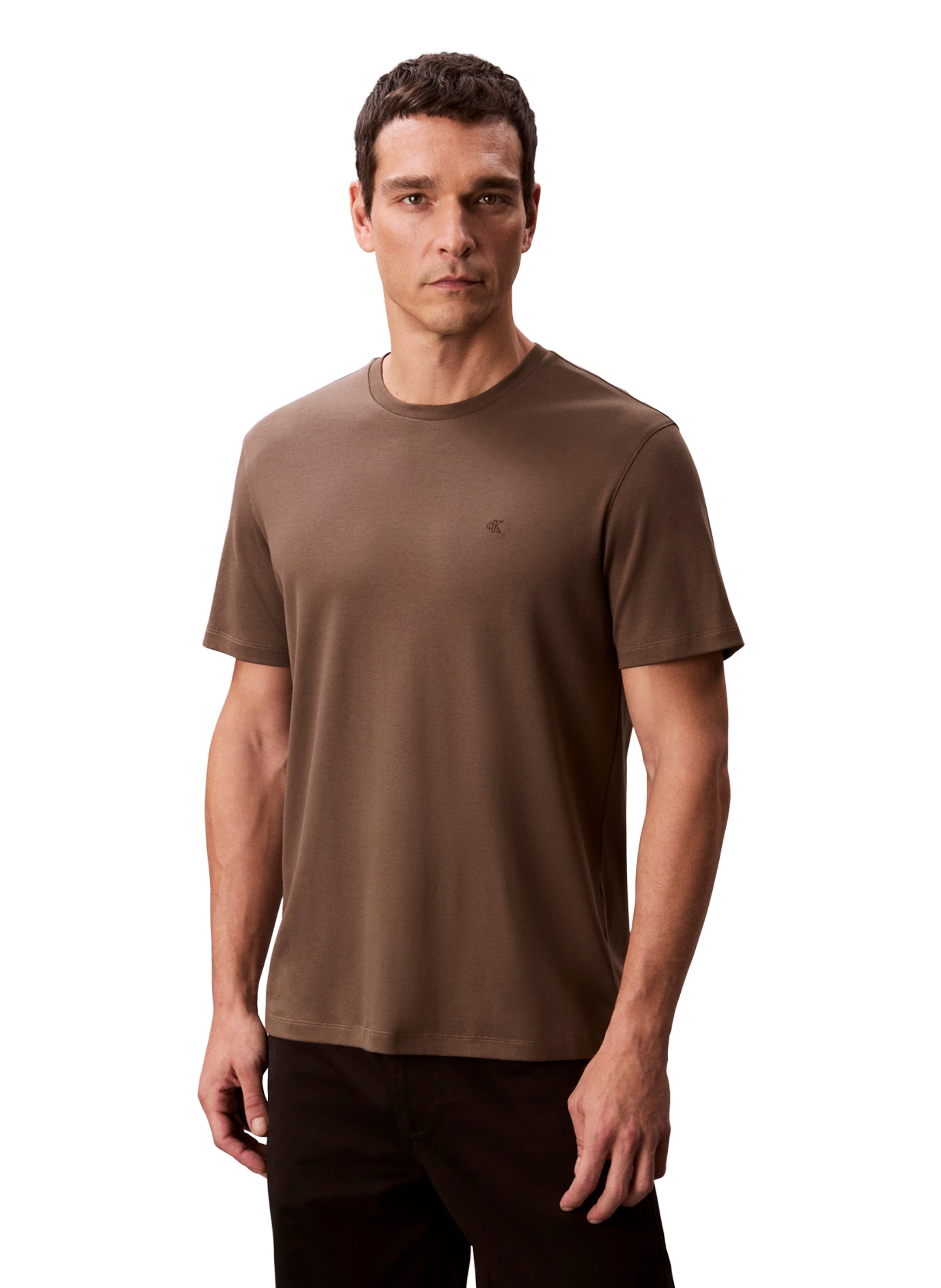 Classic Cotton T-Shirt CALVIN KLEIN Brown