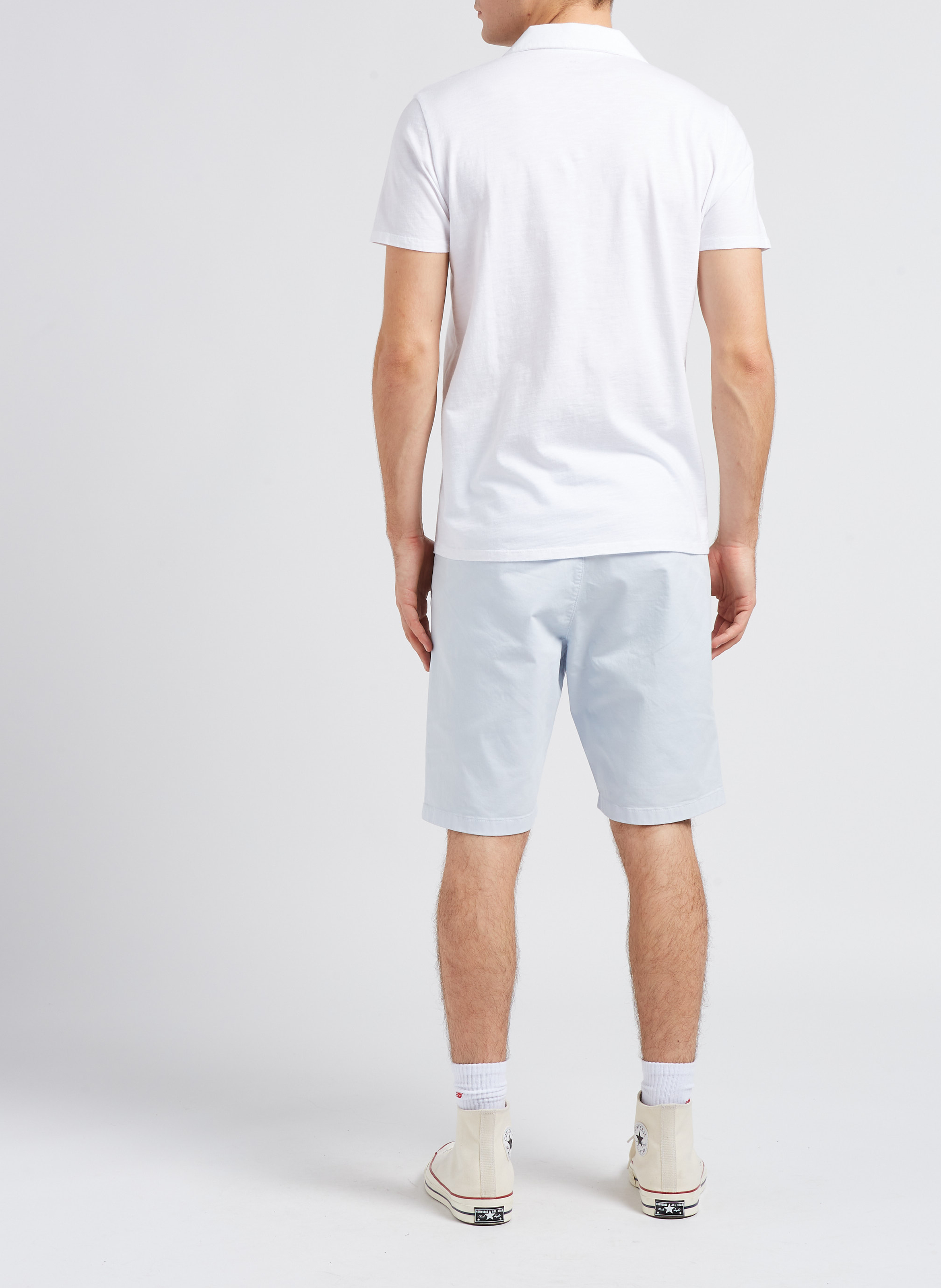 Polo regular-fit en coton flammé IKKS Blanc