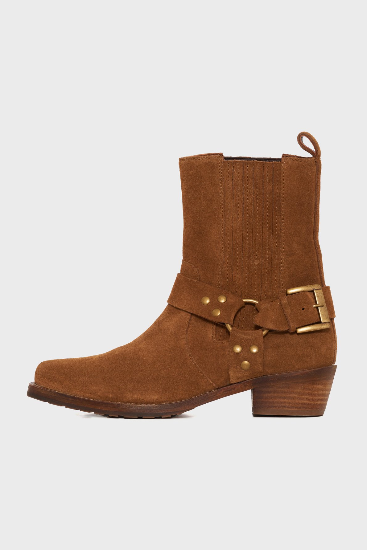 Boots en cuir velours - aaron PABLO Marron