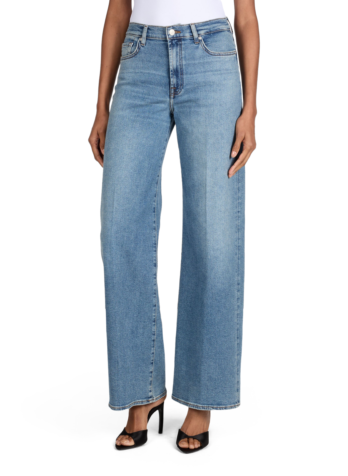 Boot-cut Lotta jeans in blended cotton 7 FOR ALL MANKIND Blue