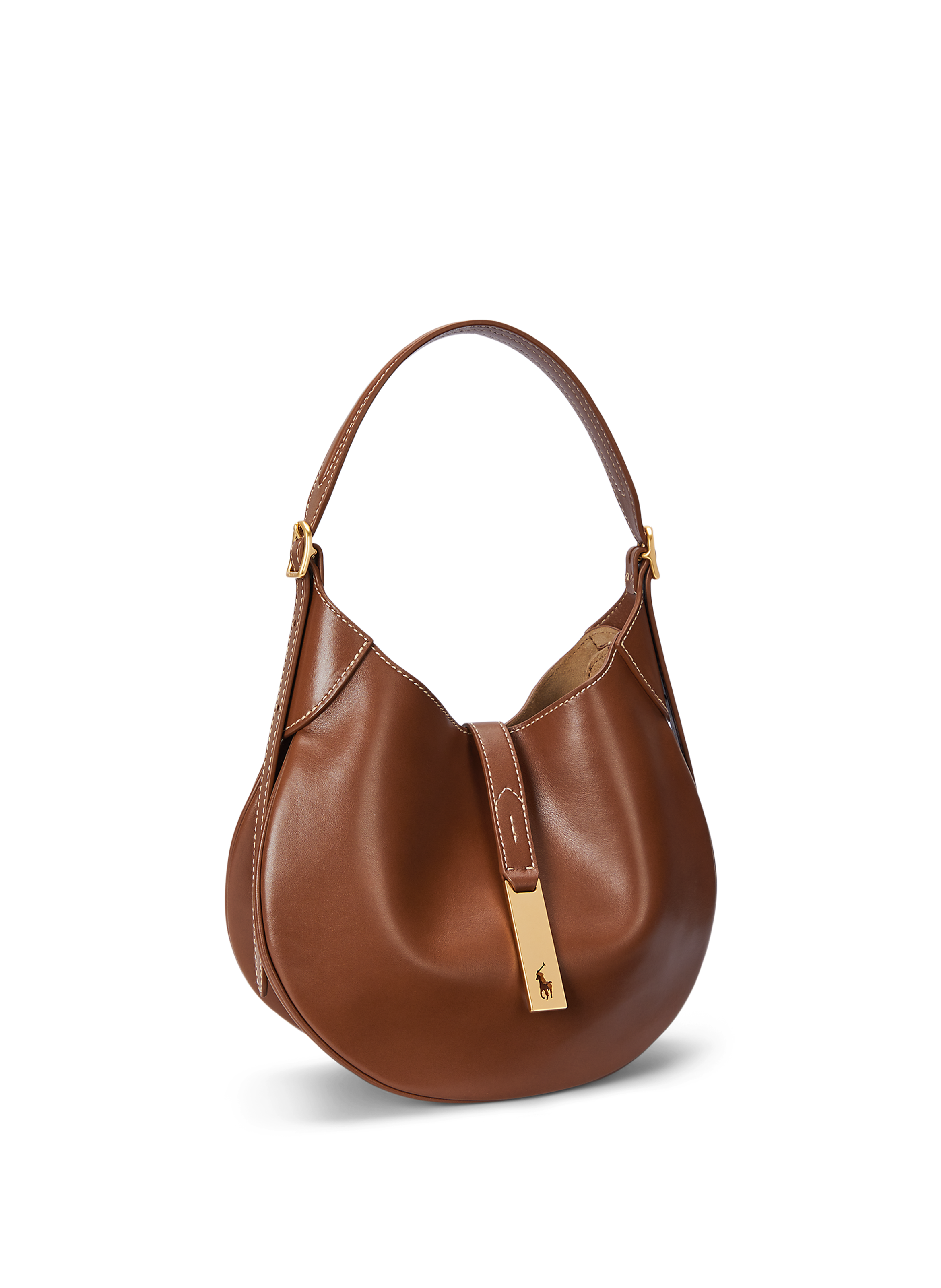 Lederhandtasche POLO RALPH LAUREN Braun
