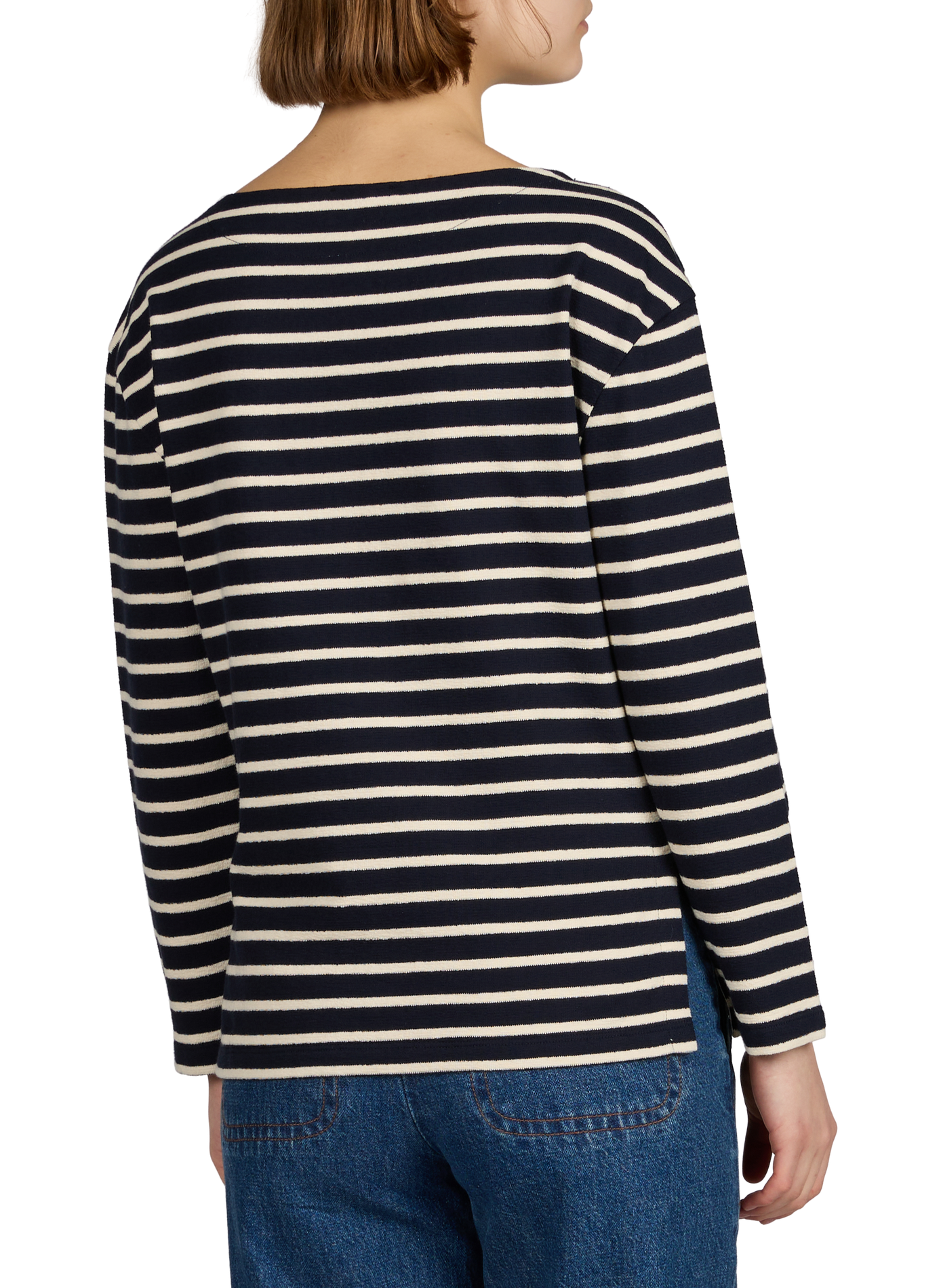 Top manches longues rayé en coton A.P.C. Multicolore