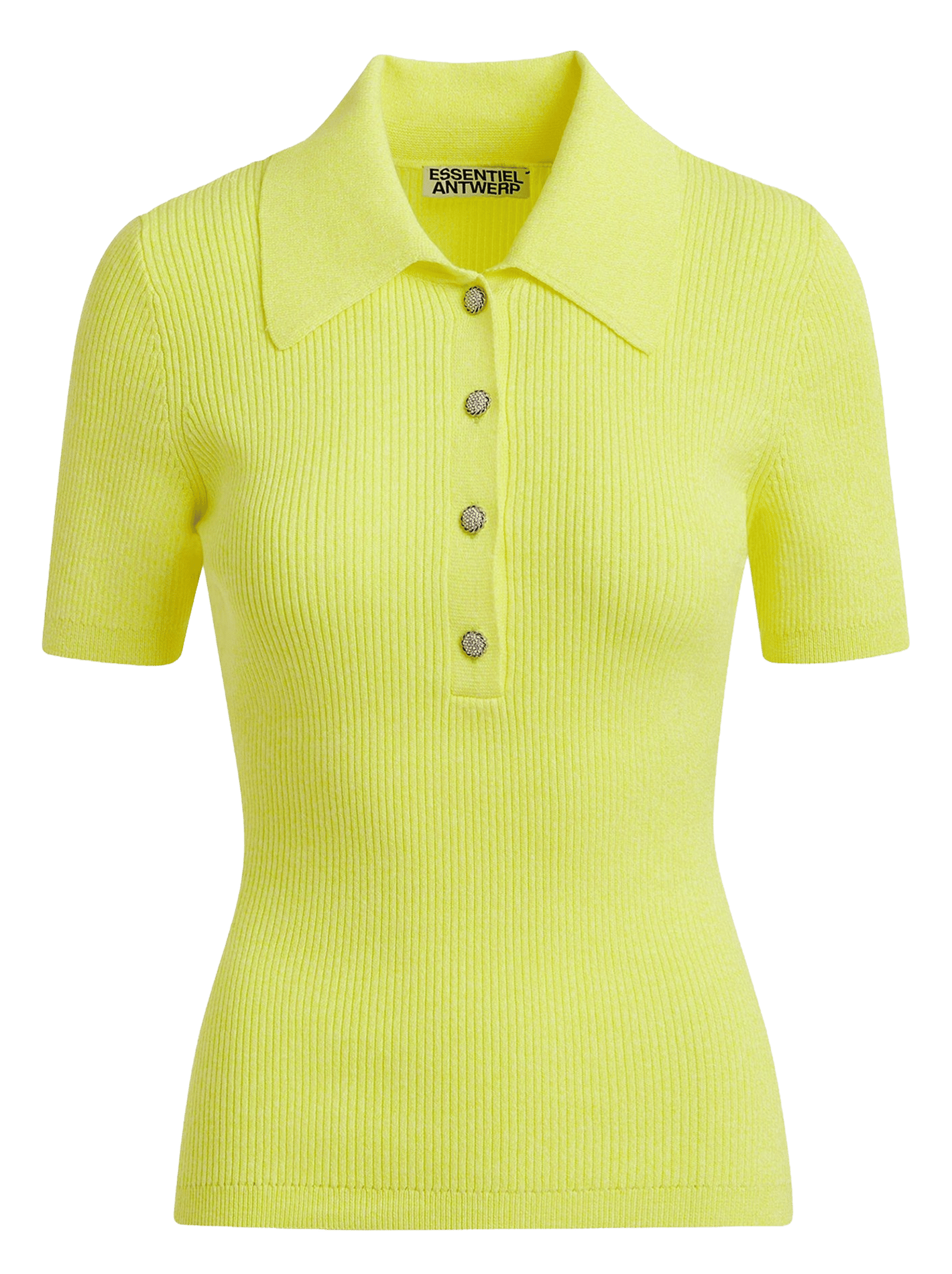 Polo manches courtes ajusté uni jabric ESSENTIEL ANTWERP Jaune
