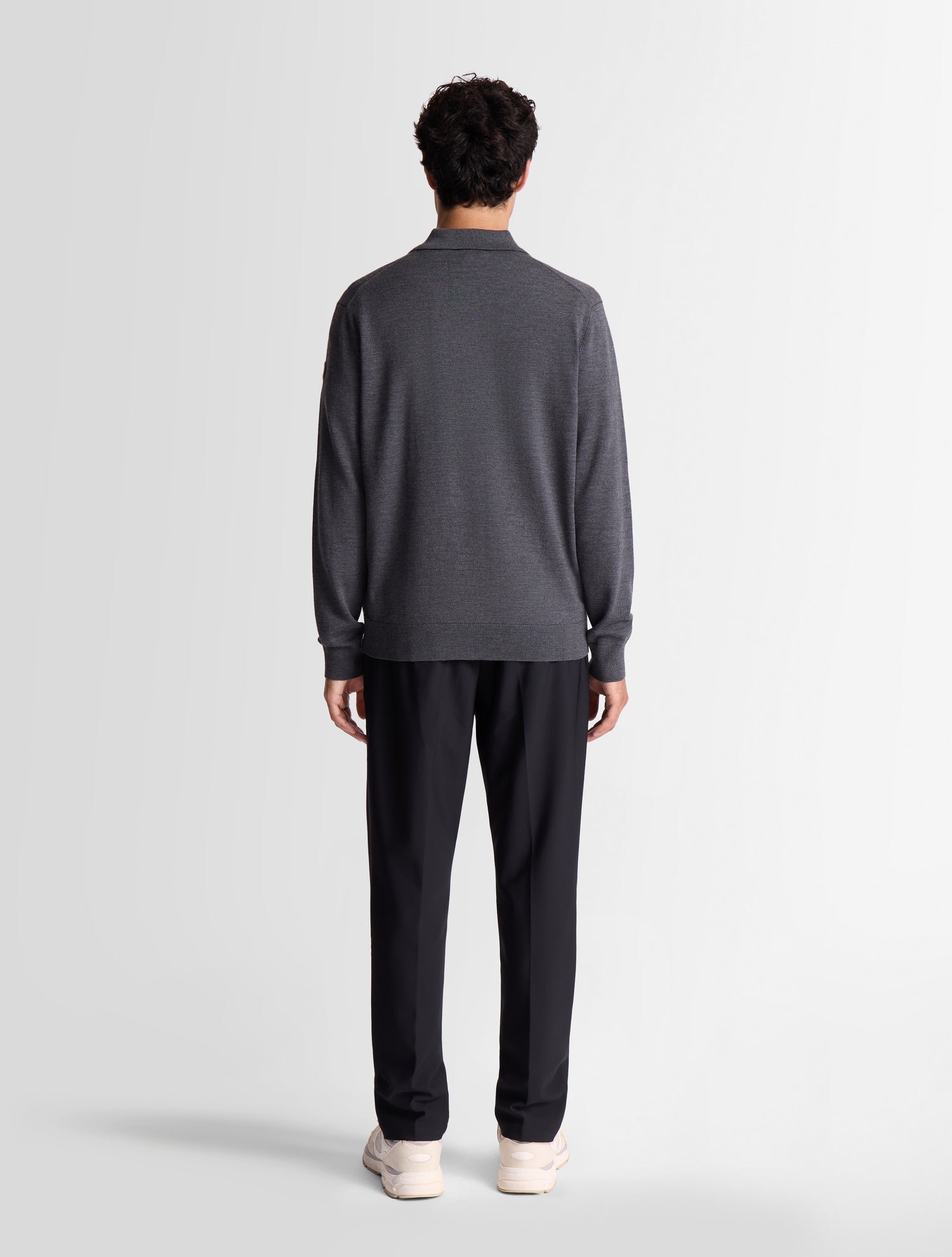 Pull clovon col polo coupe ajustée FUSALP Gris