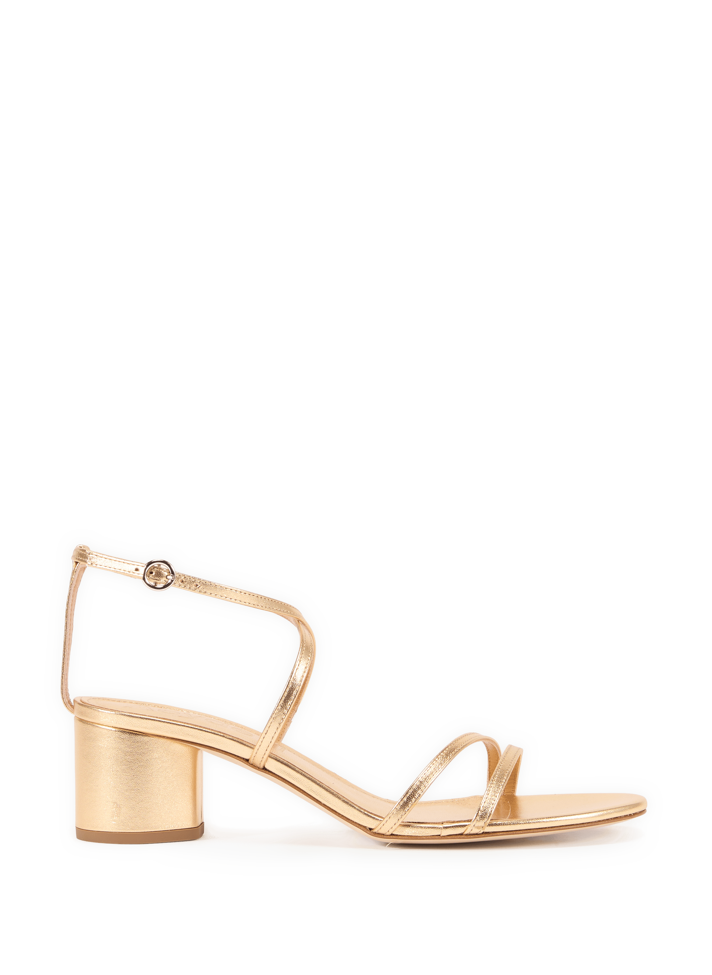 Sandales en cuir métallisé Doré AEYDE